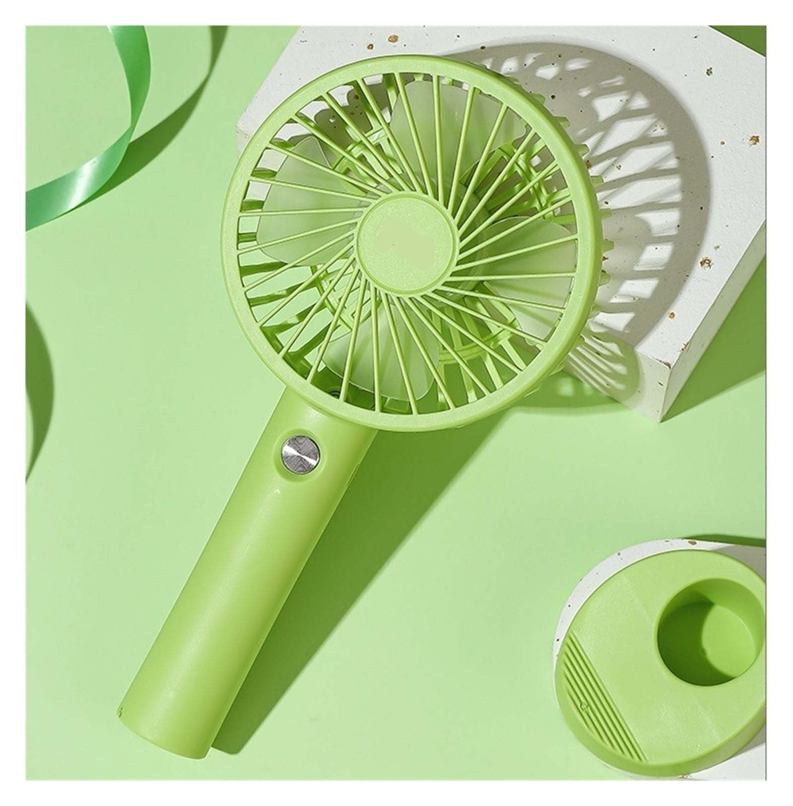 Mini Handheld Fan (White) Jwdx Portable Fan Powerful Handheld Fan Cute Design 3 Speed Personal Small Desk Fan with Base Lightweight Makeup Usb Rechargeable Fan for Stylish Travel Indoor Outdoo One Size D - Image 3