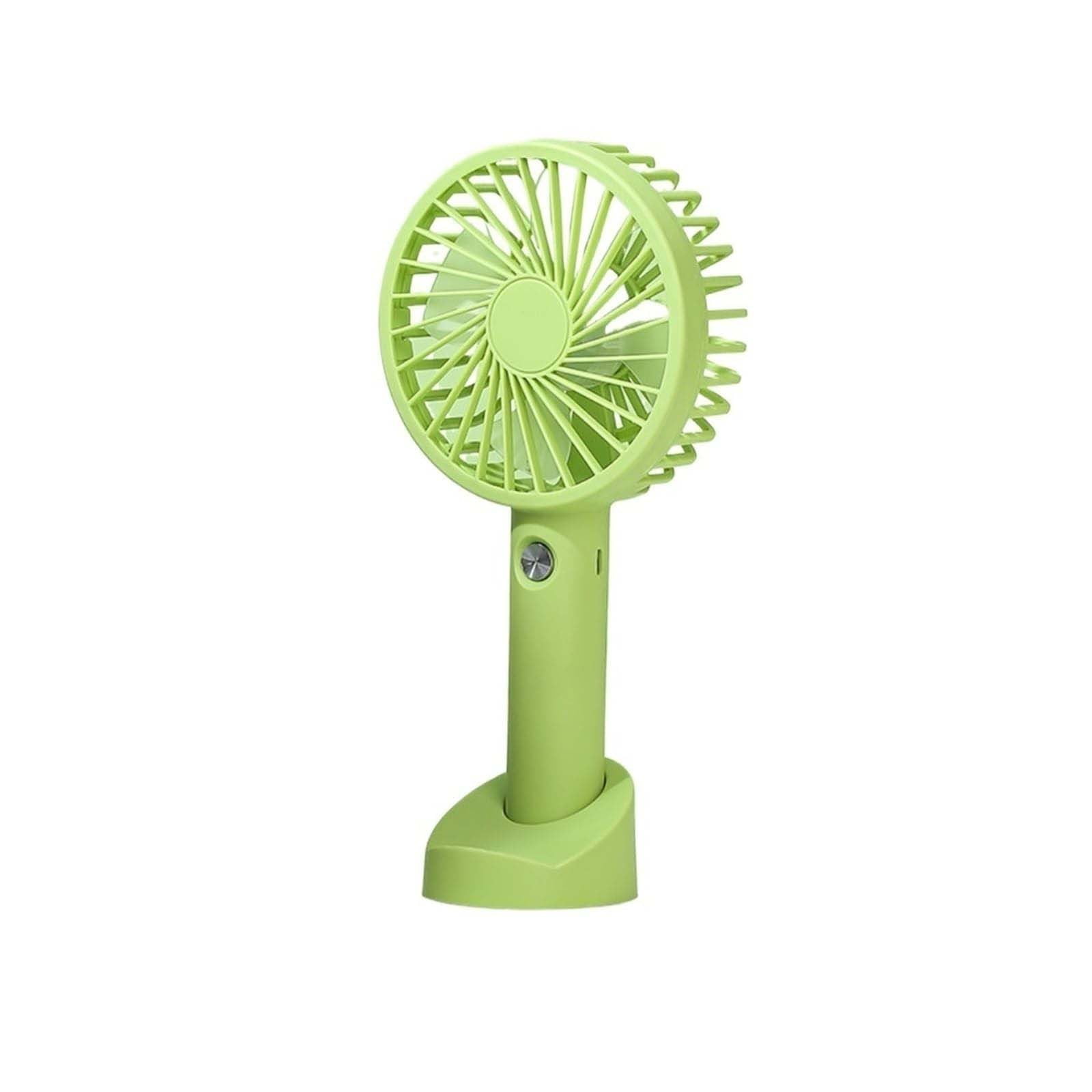 Mini Handheld Fan (White) Jwdx Portable Fan Powerful Handheld Fan Cute Design 3 Speed Personal Small Desk Fan with Base Lightweight Makeup Usb Rechargeable Fan for Stylish Travel Indoor Outdoo One Size Yellow - Image 1