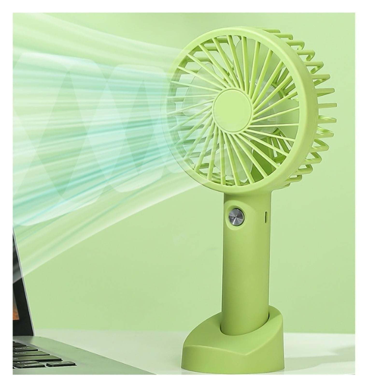 Mini Handheld Fan (White) Jwdx Portable Fan Powerful Handheld Fan Cute Design 3 Speed Personal Small Desk Fan with Base Lightweight Makeup Usb Rechargeable Fan for Stylish Travel Indoor Outdoo One Size Yellow - Image 7