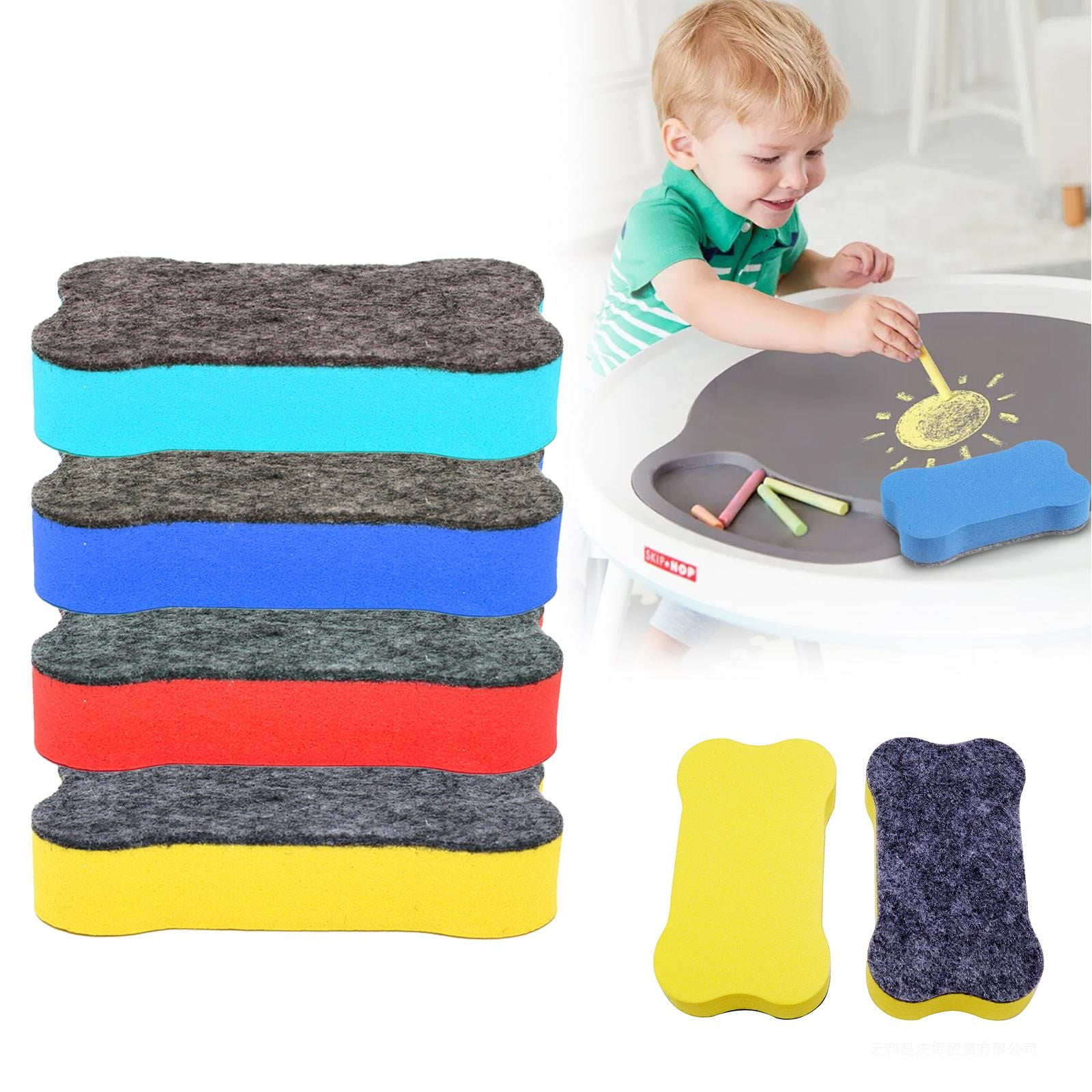 Magnetic Blackboard Eraser Green Jwdx Whiteboard Dry Eraser Eraser Bone Shape Suitable for Scho-ǒls Homes and Red Yellow Blue and One Size Green - Image 2