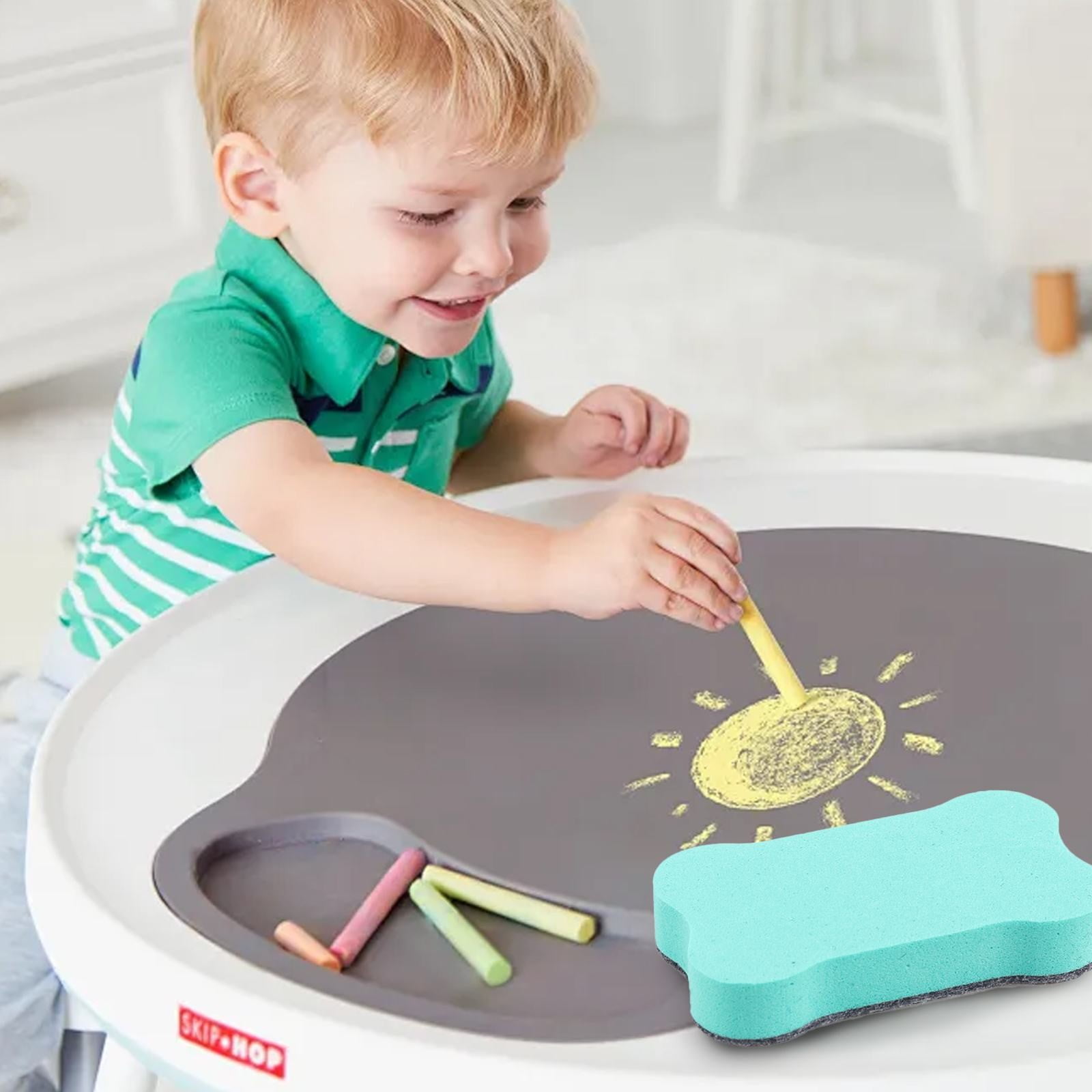 Magnetic Blackboard Eraser Green Jwdx Whiteboard Dry Eraser Eraser Bone Shape Suitable for Scho-ǒls Homes and Red Yellow Blue and One Size Green - Image 4