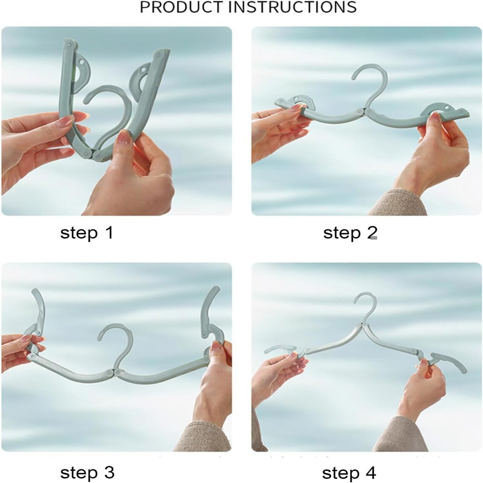 Folding Clothes Hanger Pink 5Pcs Jwdx Travel Foldable Hangers Update Portable Plastic Hanger Travel Accessories Must Haves Clothes Drying Rack Folding Hanger for Traveling Camping Flying Rv One Size Pink - Image 4