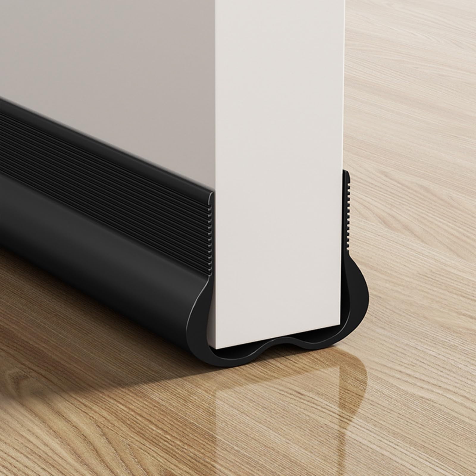 Door Bottom Seal Black Jwdx Sealing Strip Soundproof Door Stopper Pvc Seal Strips Efficiency Door Bottom Sealing Strips for Noise Reduction & Insulation Brown One Size Black - Image 2