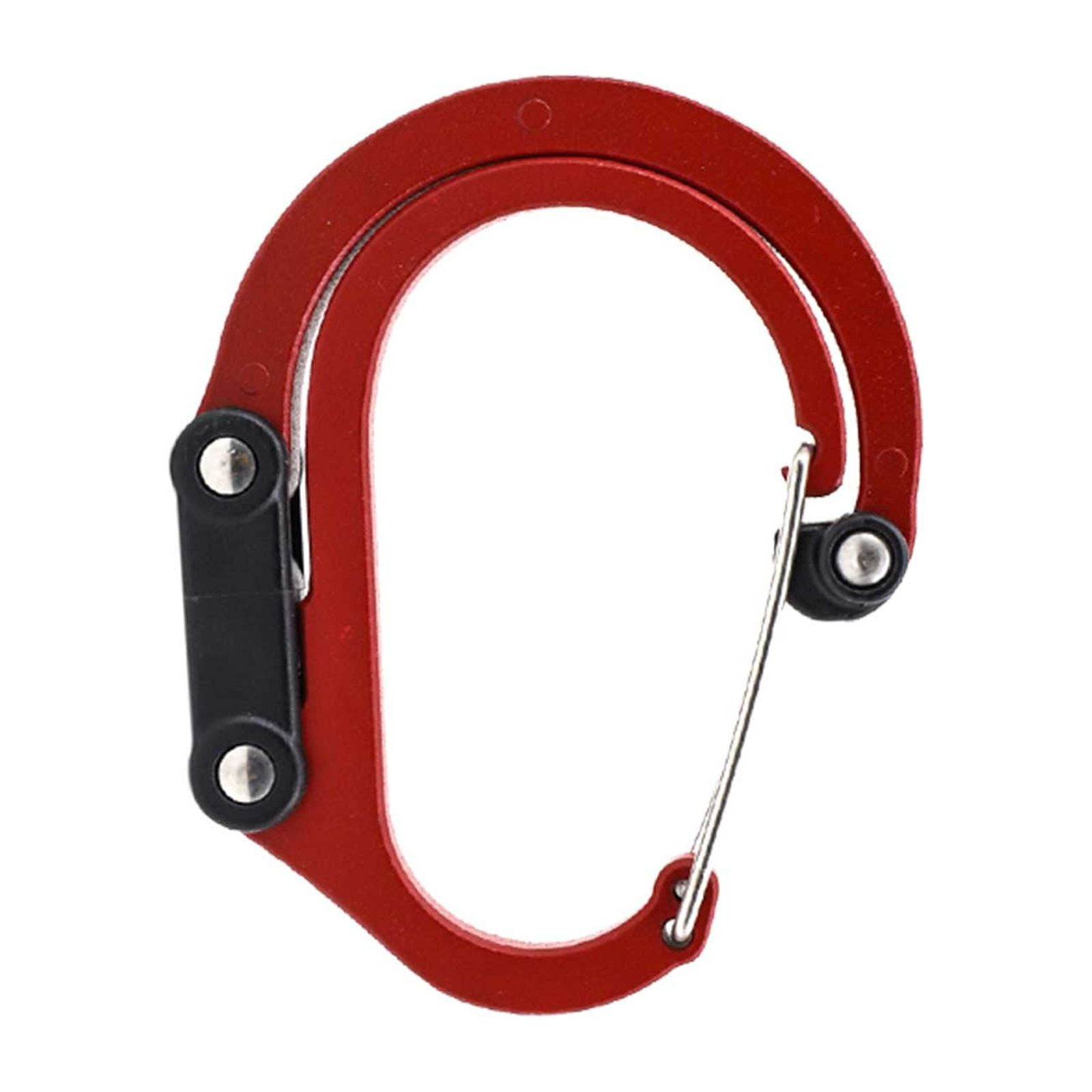 Carabiner Clip and Hook (Medium) | for Purses, Strollers and Backpacks Red Jwdx Fixed Clip Mountaineering Clasps and Hooks (Medium) | for Wallets, Prams and Backpacks One Size Red - Image 1