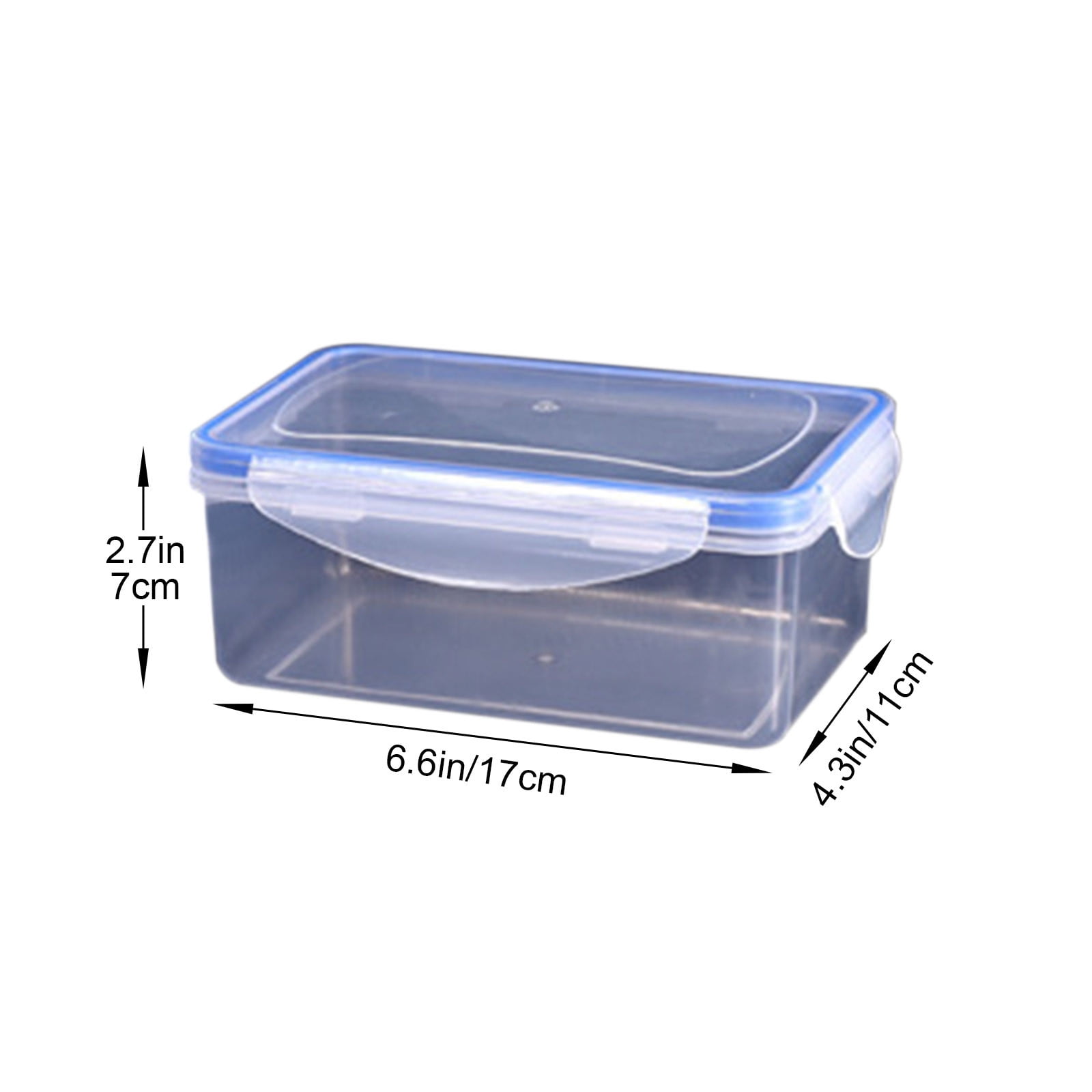 Grrvtrz ,Kitchen Refrigerator Rectangular Food Container Microwave Heat Plastic Lunch Box Food Lunch Box Fruit Storage Sealed Box,Lunch Box，Bento Box B - Image 2