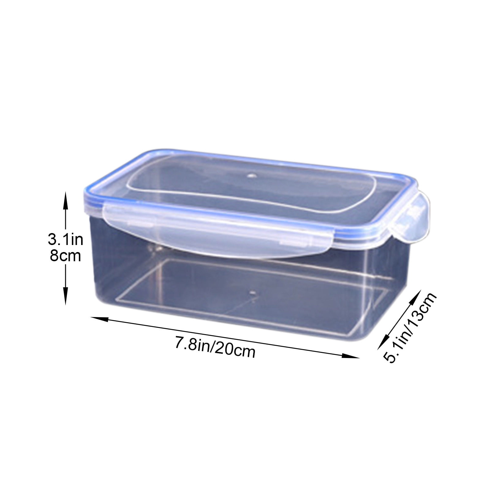 Grrvtrz ,Kitchen Refrigerator Rectangular Food Container Microwave Heat Plastic Lunch Box Food Lunch Box Fruit Storage Sealed Box,Lunch Box，Bento Box C - Image 2
