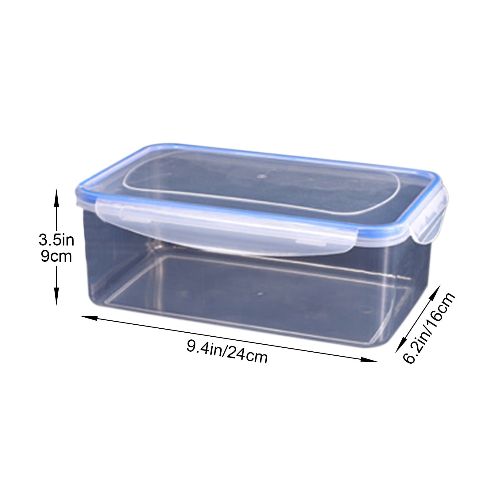Grrvtrz ,Kitchen Refrigerator Rectangular Food Container Microwave Heat Plastic Lunch Box Food Lunch Box Fruit Storage Sealed Box,Lunch Box，Bento Box D - Image 2