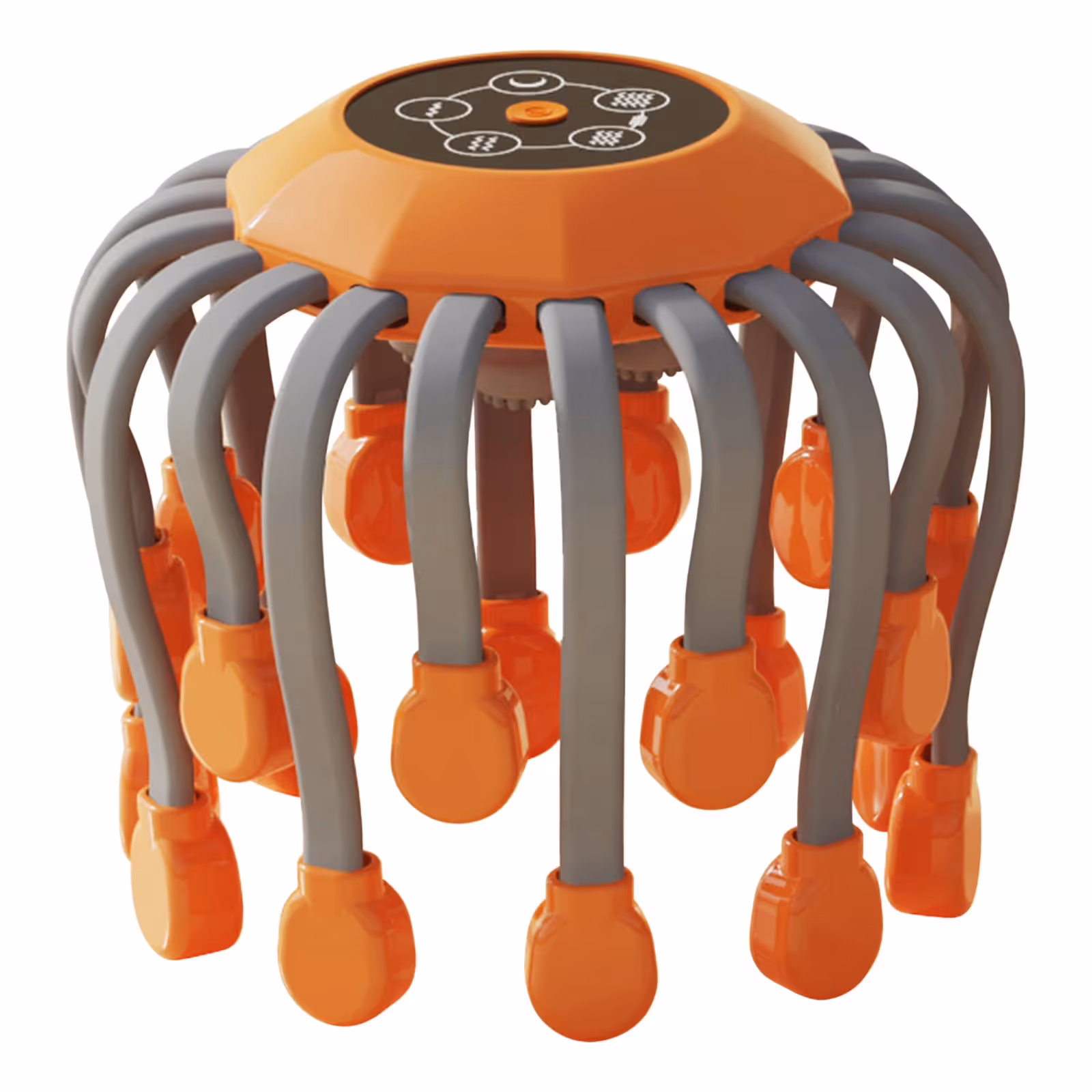 Grrvtrz Head Massagers Scalp Massagers Motorized Scalp Massagers with 20 Individual Massage Nodes 5 Modes and 360 Degrees Of Adjustable Massage.,Home Essentials,Home Appliances Orange - Image 1