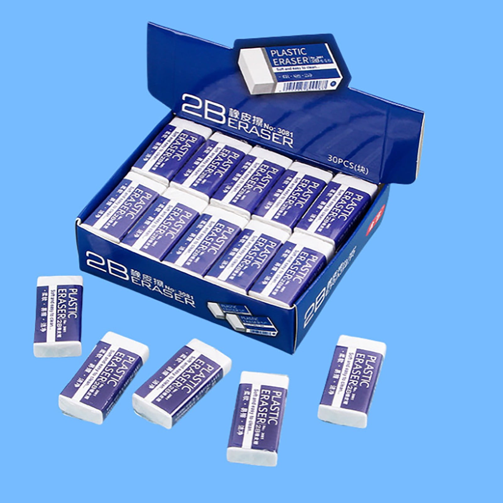 JWDX Hot Clearance! Stationery 2B Eraser stǔdənt Chǐ-ldrən Eraser Art Sketch Painting Pencil Eraser Learning Stationery, 6 Erasers Stationery 2B eraser Small S*6 - Image 1