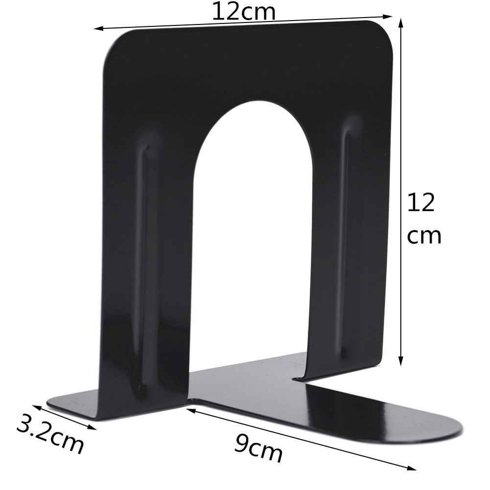 JWDX Hot Clearance! 1 1/4 Bookends Gauge Economy Pair x 3/4 Standard Heavy 5 x 5 4 & Stationery, 2Pc Book Baffle Book Clip Board Book Clip Support One Size Black - Image 4