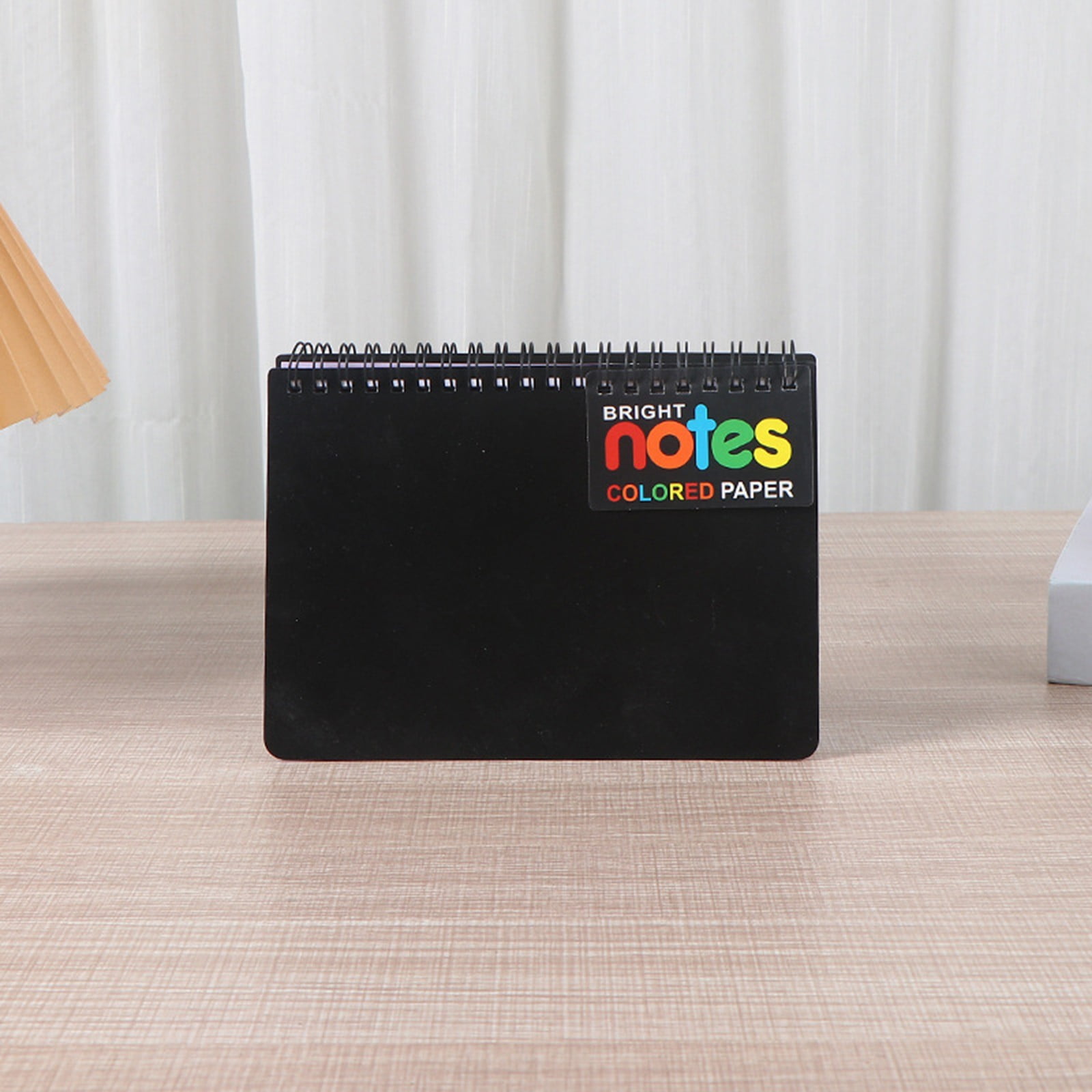 JWDX Hot Clearance! Notebooks Wirebound College Ruled Note Books Colored Lined Paper Perforated Notepad Memo Books Poly Cover Journaling Notebook 100 Sheets, 1 Notebook Notebook 100 Sheets Black - Image 8