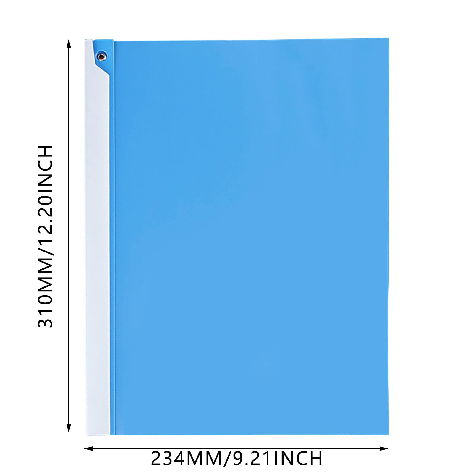 JWDX Hot Clearance! 1 Pack A4 Clear Front Report Covers Plastic Presentation Folders Resume Portfolio Folder Paper Swivel Sliding Bar File Folder for Presentation Document, Folder*1 Blue Folder Black - Image 3