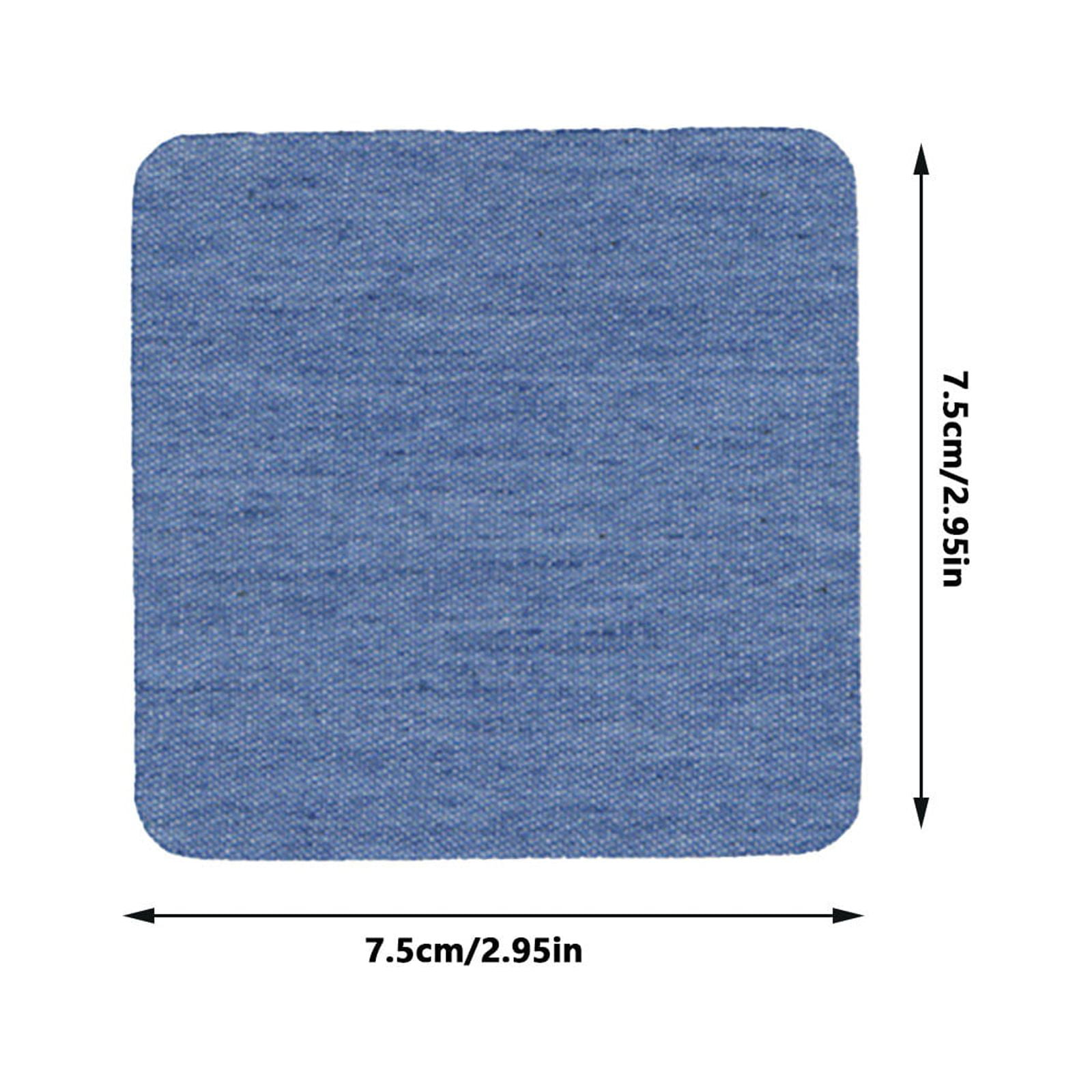 JWDX Hot Clearance! Denim Iron on Jean Patches Inside & Outside Strongest Glue Assorted Shades of Blue Repair Decorating 2.75 Inch, 5-Piece Jeans Patch Small Size (7.5x7.5Cm) Small (7.5x7.5cm), 5 pieces E - Image 3