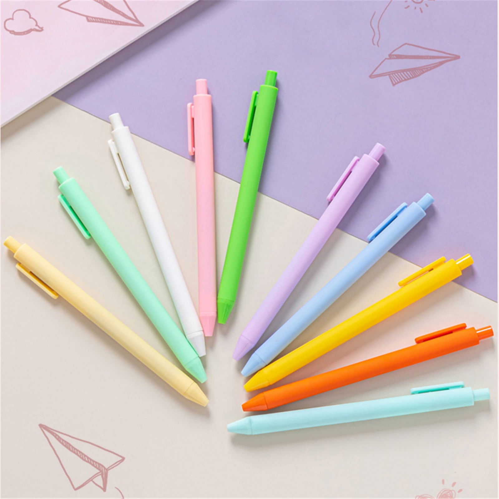 JWDX Hot Clearance! Ballpoint Pens Retractable Comfortable Writing Pens Cute Back to Schǒ-ǒl in Medium Point 1.0 Mm for Teacher stǔdənt Bridal Shower 5Ml, 1 Ballpoint Pen Pink Push ballpoint pen Black - Image 6