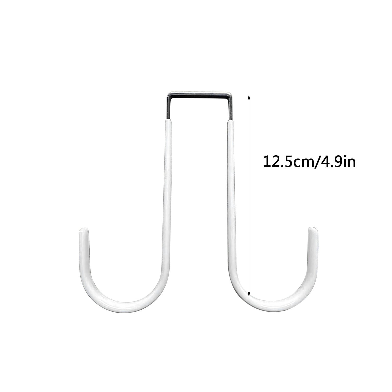 JWDX Hot Clearance! Double Over the Door Wreath Hanger Large Christmas Wreath Hook for Front Door Hold 2 Wreaths with This 2 Hanger 5, Hook*1 Plastic door rear hook without nails White - Image 3