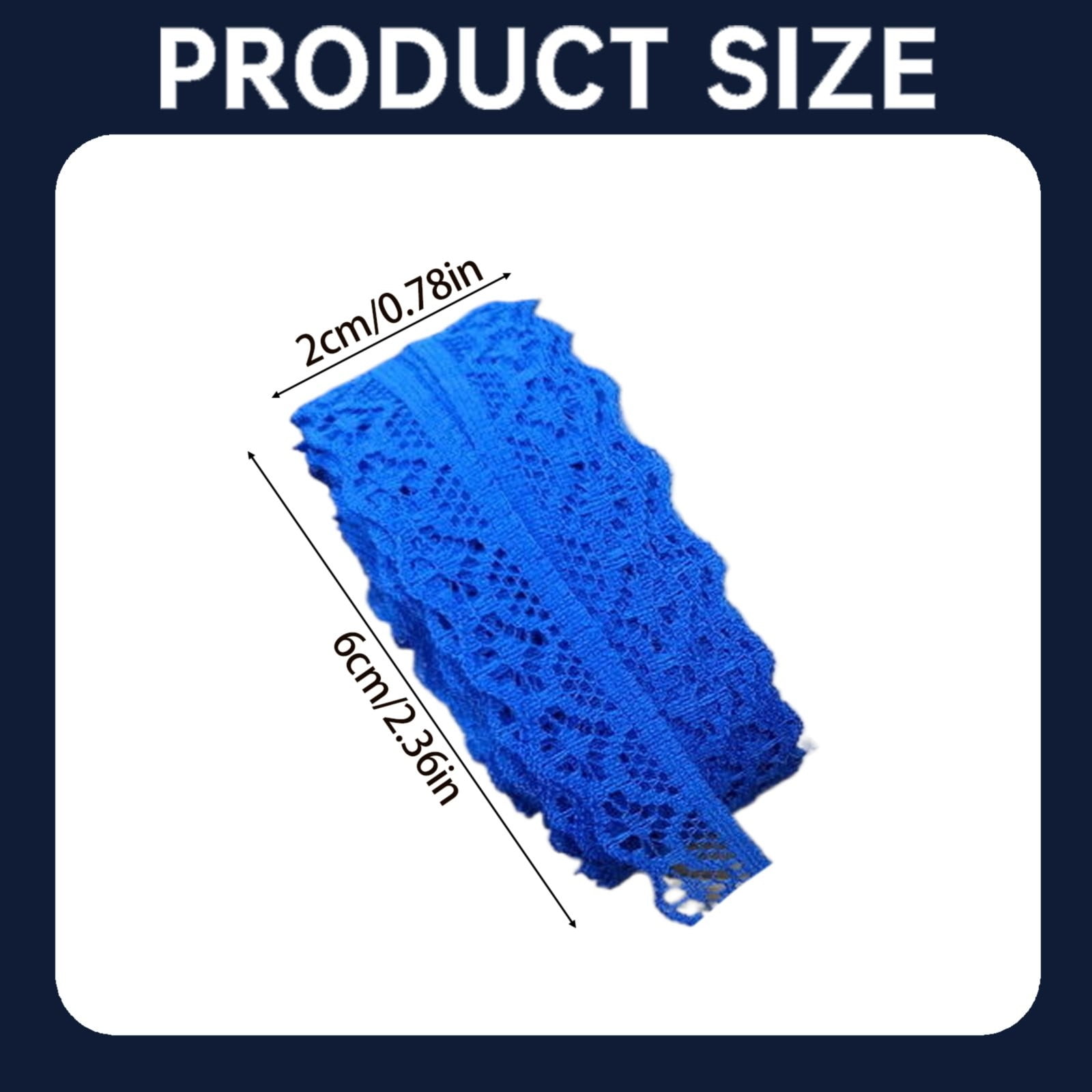 LGCASL 10 Yards Lace Ribbon 15mm Wide Trim Diy Fabric Decorative Sewing Rope Lace Cloth Strips Earrings Clothing Decoration Diy Handmade Hair Accessories Hairbands, 1 Roll of Lace Ribbon Lace Ribbon Blue - Image 3