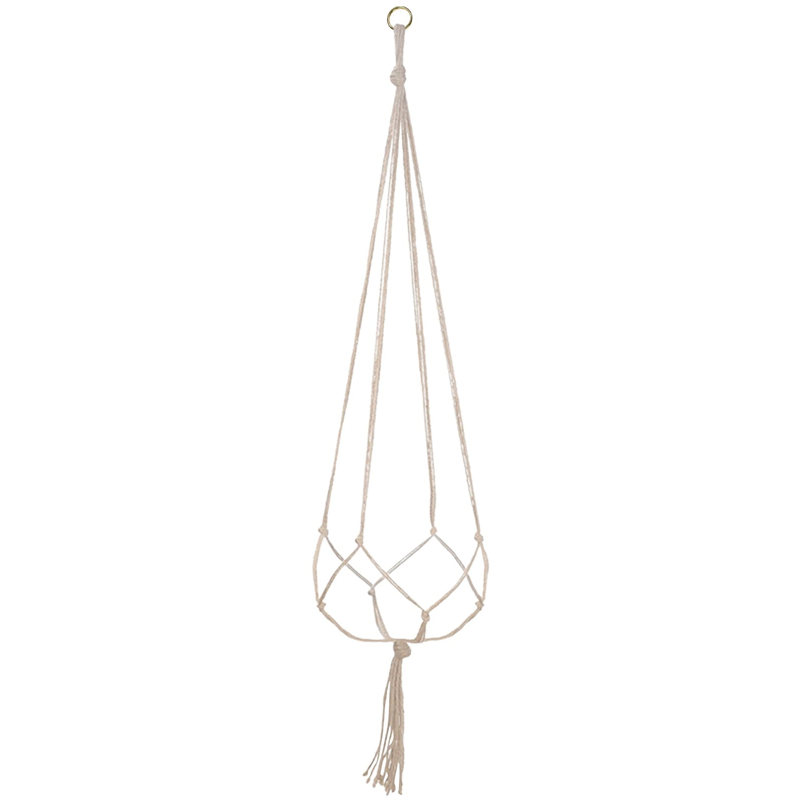 LGCASL Plant Hanger Flower Pot Plant Holder for Indoor Outdoor Decorations,Indoor Hanging Planter Holder, Hanging Baskets for Plant, 1X Hanging Basket Net Bag Plant Hangers Brown - Image 1