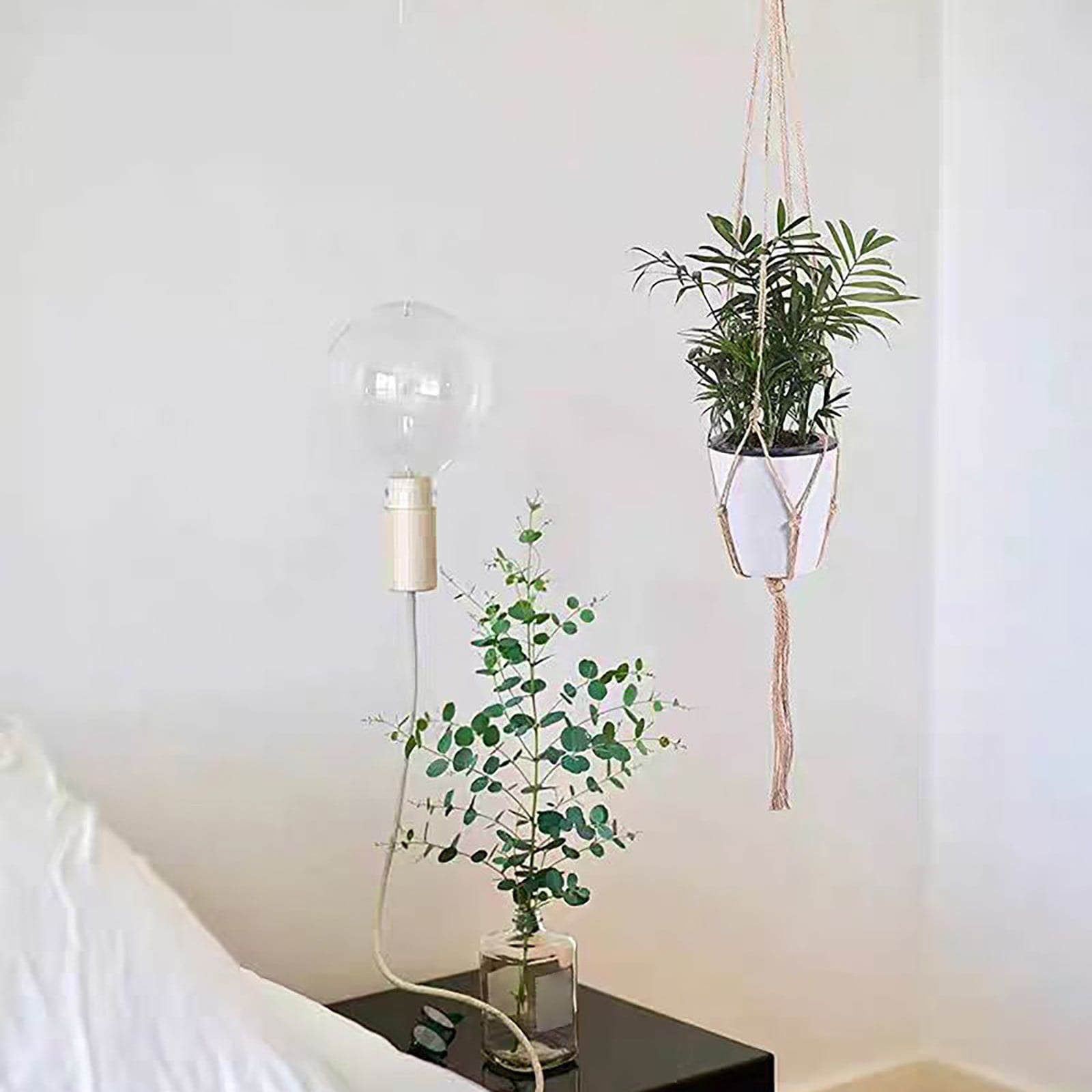 LGCASL Plant Hanger Flower Pot Plant Holder for Indoor Outdoor Decorations,Indoor Hanging Planter Holder, Hanging Baskets for Plant, 1X Hanging Basket Net Bag Plant Hangers Brown - Image 7