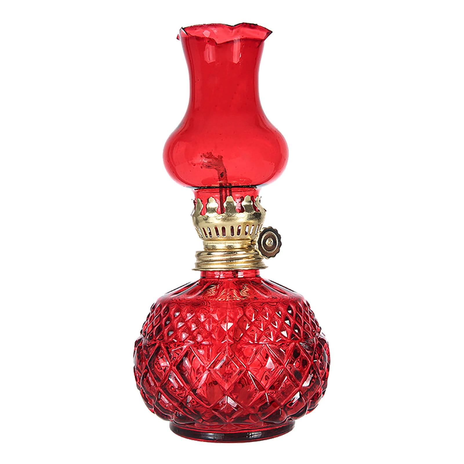LGCASL Glass Kerosene Indoor Retro Classic Burning Lights Oil Lamp for Home Bedroom Table Decorations Emergency Use, 1*Glass Lamp Glazed Lamp, Clear One Size Glazed lamp, clear - Image 1