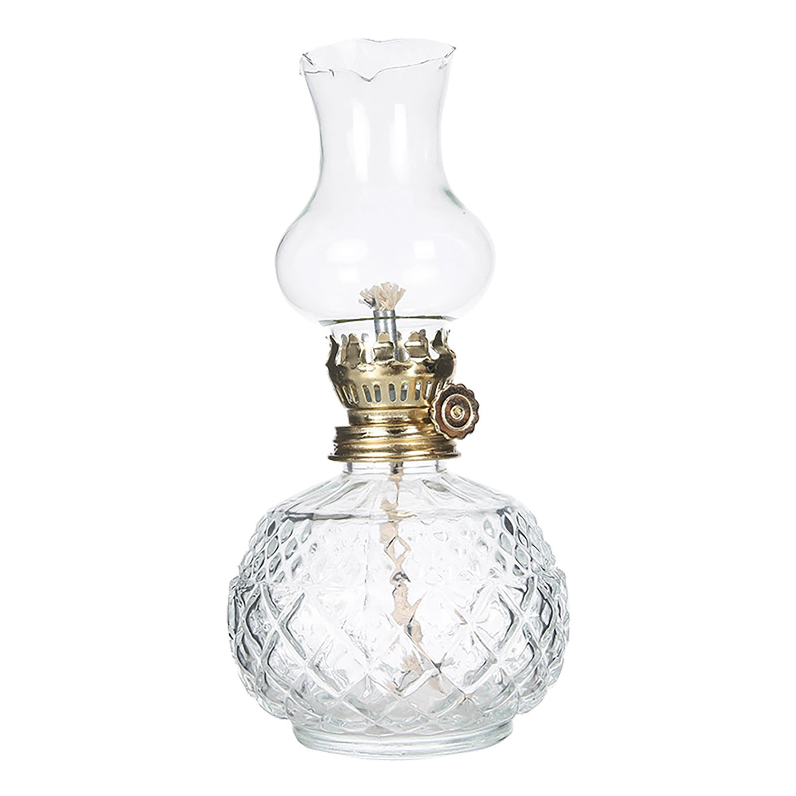 LGCASL Glass Kerosene Indoor Retro Classic Burning Lights Oil Lamp for Home Bedroom Table Decorations Emergency Use, 1*Glass Lamp Glazed Lamp, Clear One Size Glazed lamp, clear - Image 4
