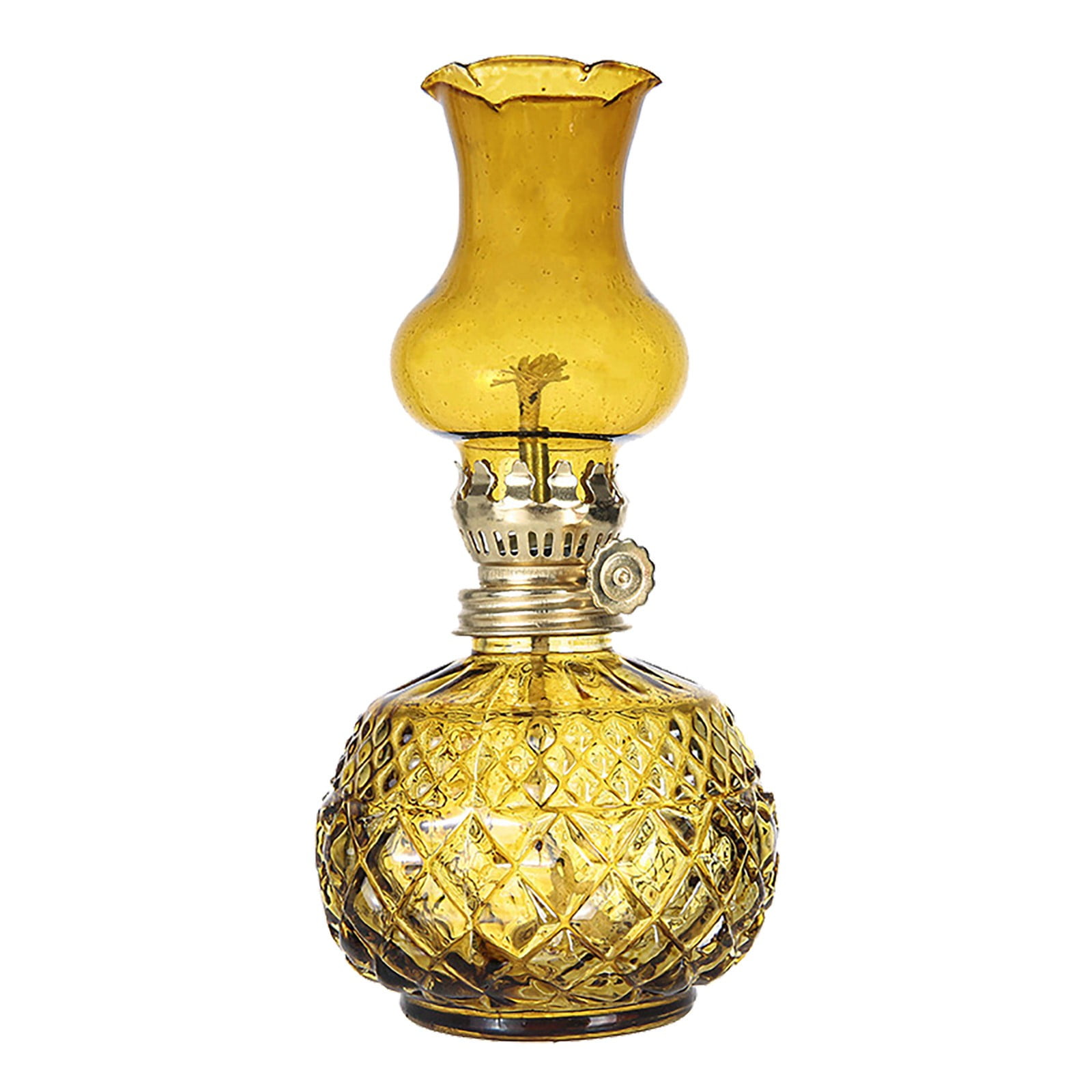 LGCASL Glass Kerosene Indoor Retro Classic Burning Lights Oil Lamp for Home Bedroom Table Decorations Emergency Use, 1*Glass Lamp Glazed Lamp, Clear One Size Glazed lamp, red - Image 6