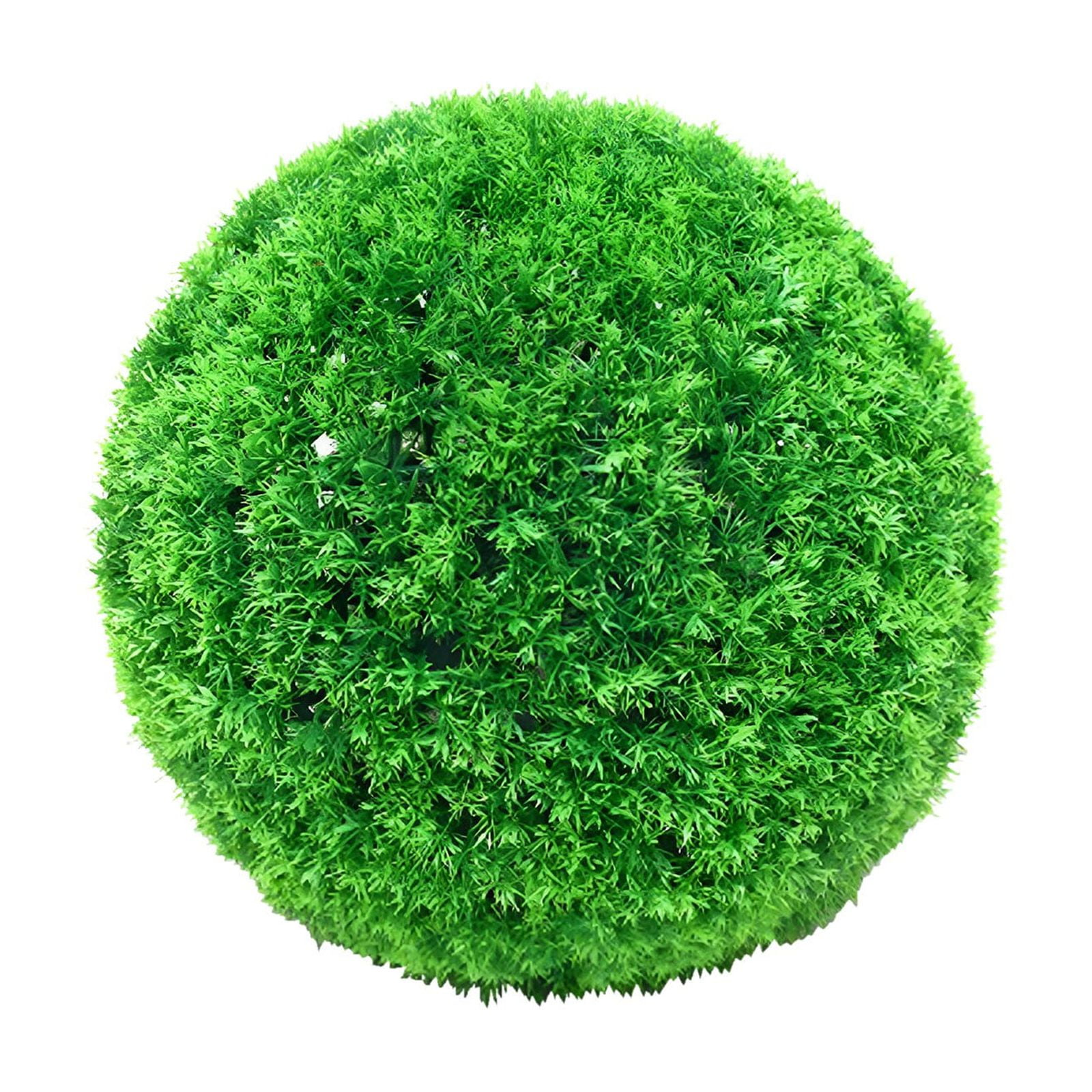 LGCASL Simulation Artificial Plant Topiary Faux Decorative for Garden Backyard Balcony and Home Décor, Pine Needle Grass Ball*1 W (Outer Diameter 13cm) Simulation plant grass ball pine needles W (Outer diameter 13cm) - Image 1