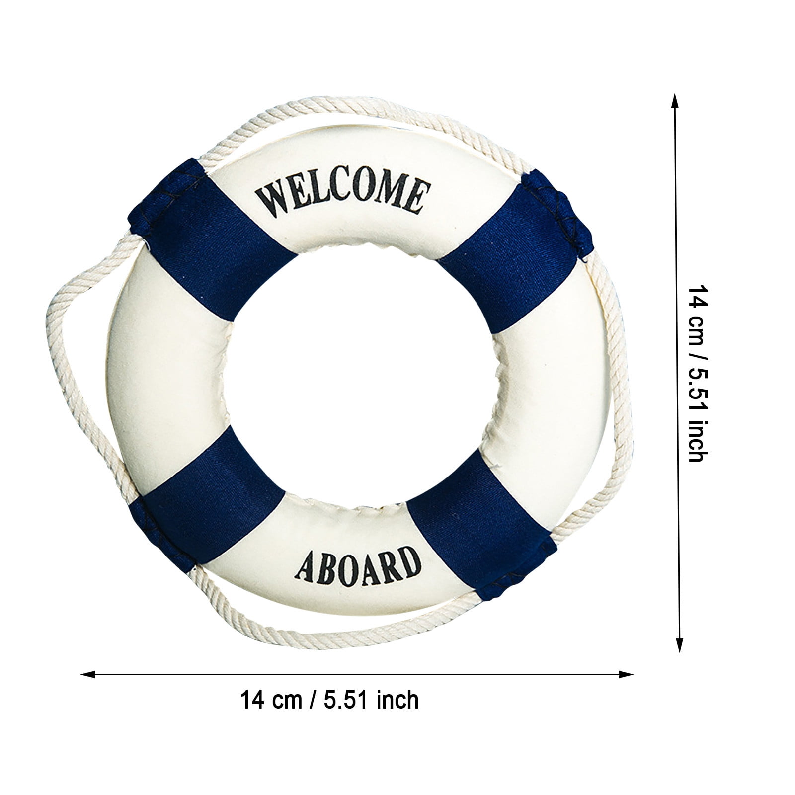 LGCASL Summer Nautical Theme Decoration Lifebuoy Home Outdoor Wall Decoration Ornaments, 1 × Pendant Foam lifebuoy pendant Blue - Image 3