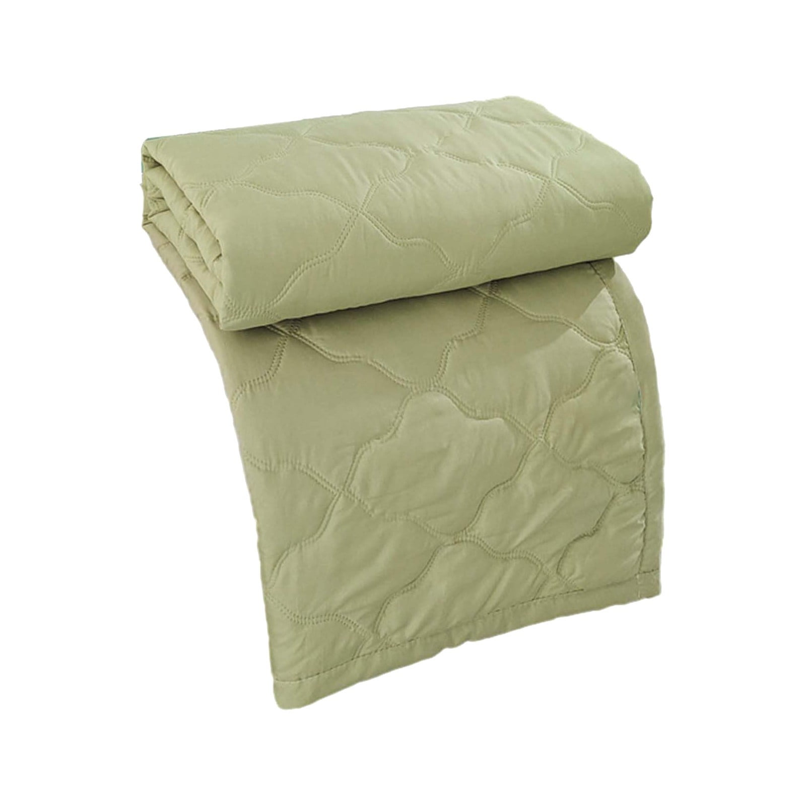 LGCASL Summer Blanket Bed Blanket Skin Friendly Plain Print Washed Cotton Bed Blanket Cool Comforter Hot Sleeping Summer Comforter Ventilated Comforter Green - Image 1