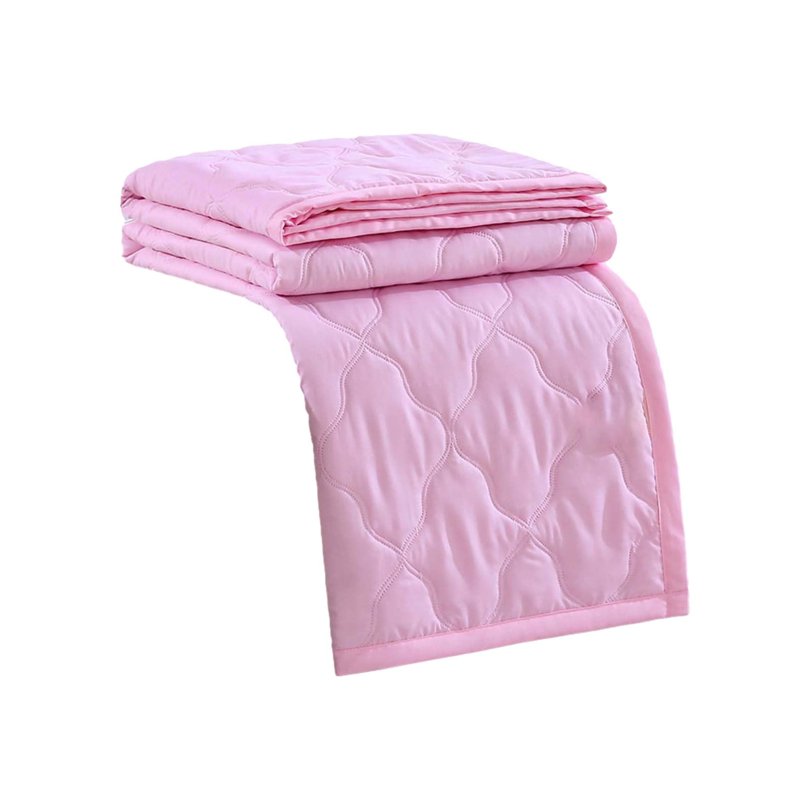 LGCASL Summer Blanket Bed Blanket Skin Friendly Plain Print Washed Cotton Bed Blanket Cool Comforter Hot Sleeping Summer Comforter Ventilated Comforter Hot Pink - Image 1