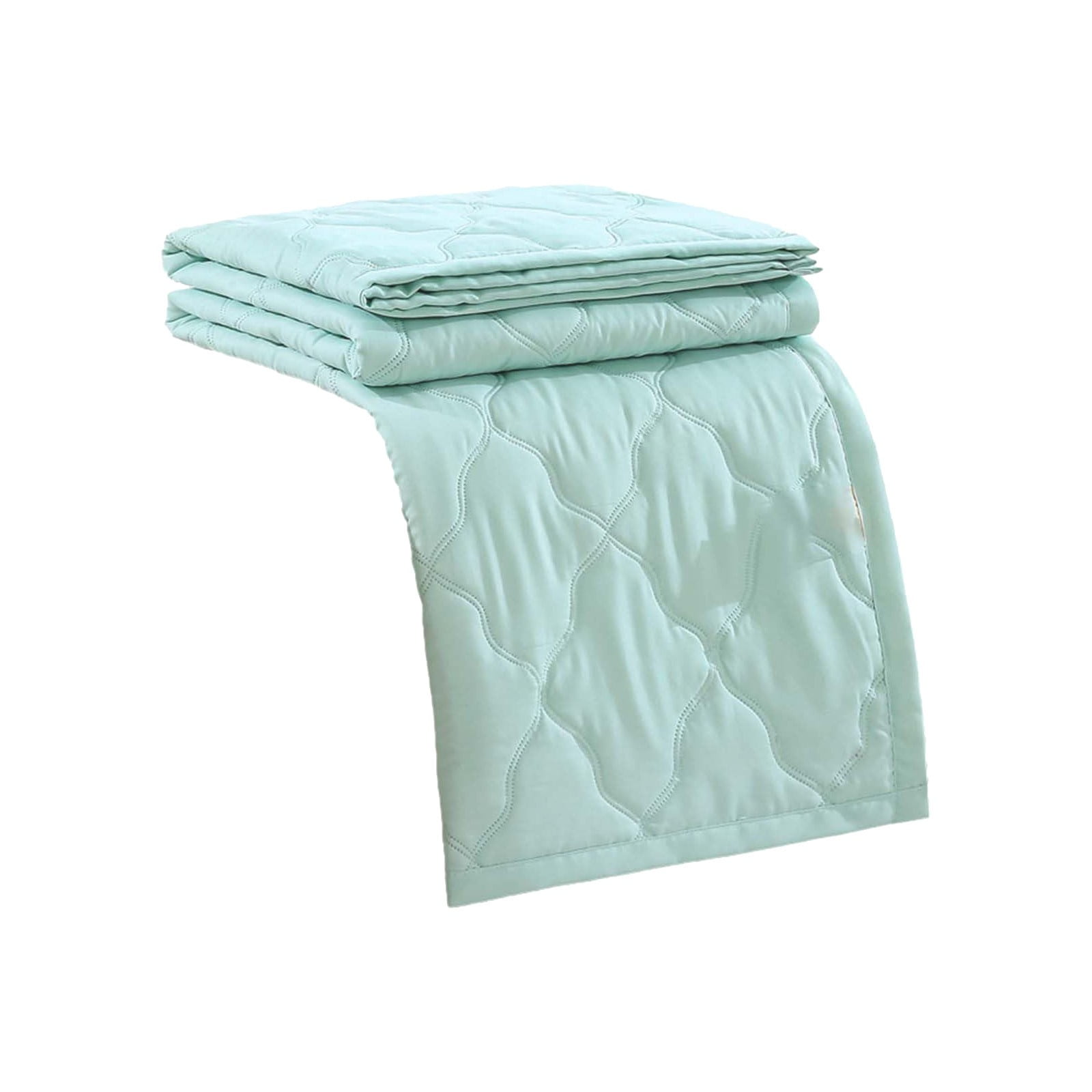 LGCASL Summer Blanket Bed Blanket Skin Friendly Plain Print Washed Cotton Bed Blanket Cool Comforter Hot Sleeping Summer Comforter Ventilated Comforter Light blue - Image 1