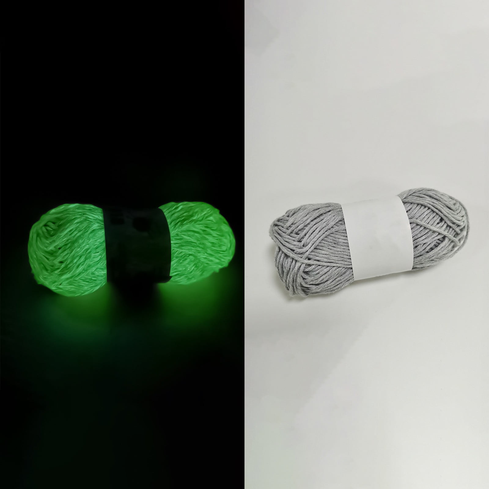 LGCASL Diy Glow in the Dark Yarn*1 Diy Glow Yarn Glow in the Dark Yarn for Crochet Glow Yarn for Knitting Crocheting Crafts Sewing Beginners Christmas Decorations, Onion Yellow Diy Yarn Gray - Image 2