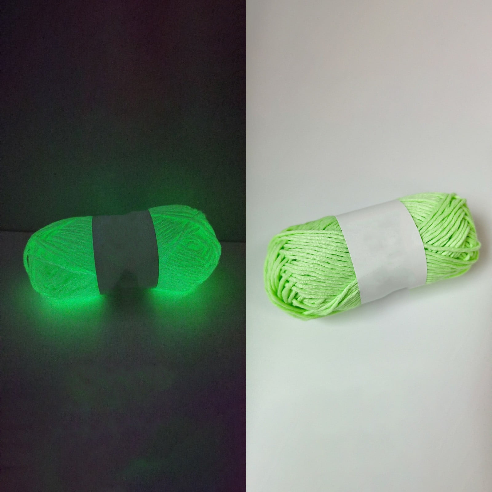 LGCASL Diy Glow in the Dark Yarn*1 Diy Glow Yarn Glow in the Dark Yarn for Crochet Glow Yarn for Knitting Crocheting Crafts Sewing Beginners Christmas Decorations, Onion Yellow Diy Yarn Jade green - Image 2