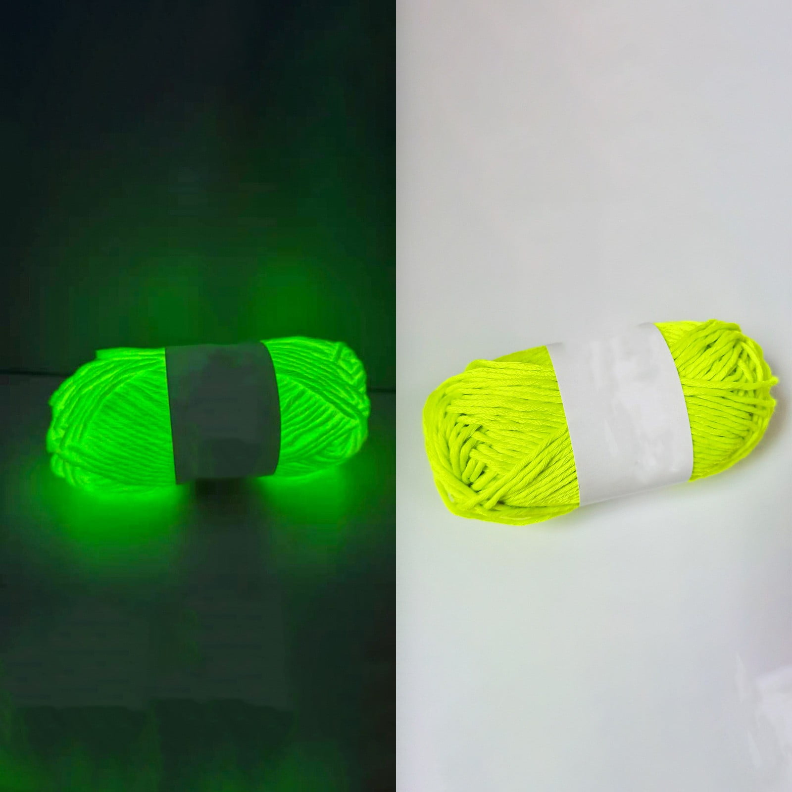 LGCASL Diy Glow in the Dark Yarn*1 Diy Glow Yarn Glow in the Dark Yarn for Crochet Glow Yarn for Knitting Crocheting Crafts Sewing Beginners Christmas Decorations, Onion Yellow Diy Yarn Onion yellow - Image 2