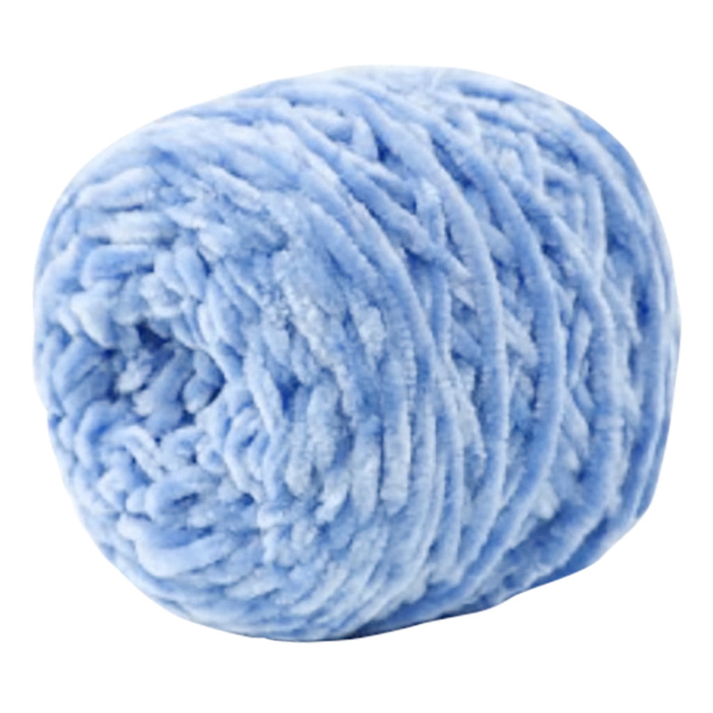 LGCASL Diy Crochet Scarf Yarn 09 Light Dark Green, Soft Gold Velvet Knitting Yarn Diy Shawl Scarf Crochet Thread Woollenyarn 01 Sky Blue - Image 1