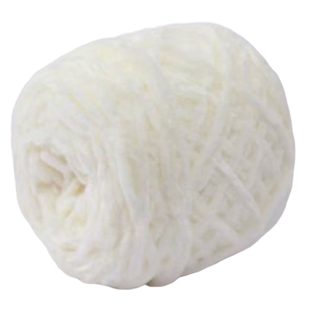 LGCASL Diy Crochet Scarf Yarn 09 Light Dark Green, Soft Gold Velvet Knitting Yarn Diy Shawl Scarf Crochet Thread Woollenyarn 06 Creamy White - Image 1