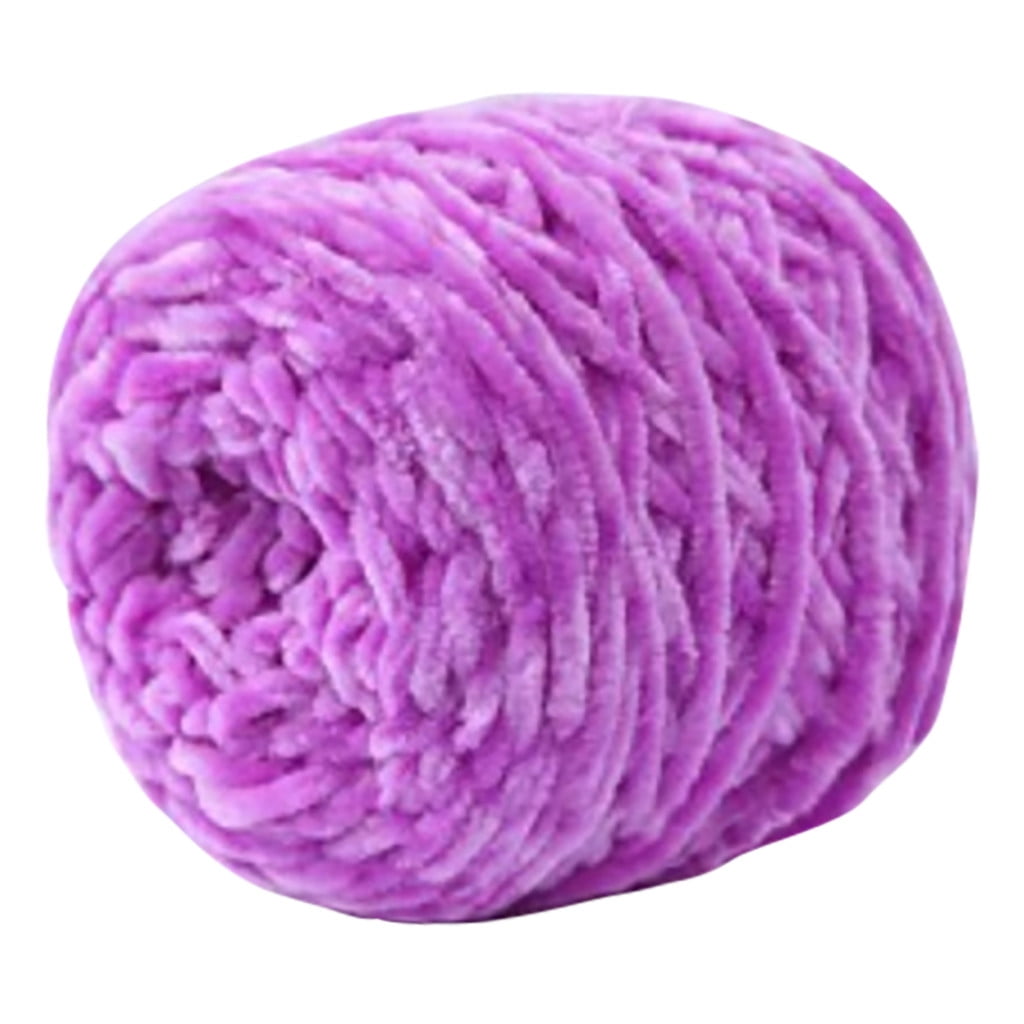 LGCASL Diy Crochet Scarf Yarn 09 Light Dark Green, Soft Gold Velvet Knitting Yarn Diy Shawl Scarf Crochet Thread Woollenyarn 08 Purple - Image 1