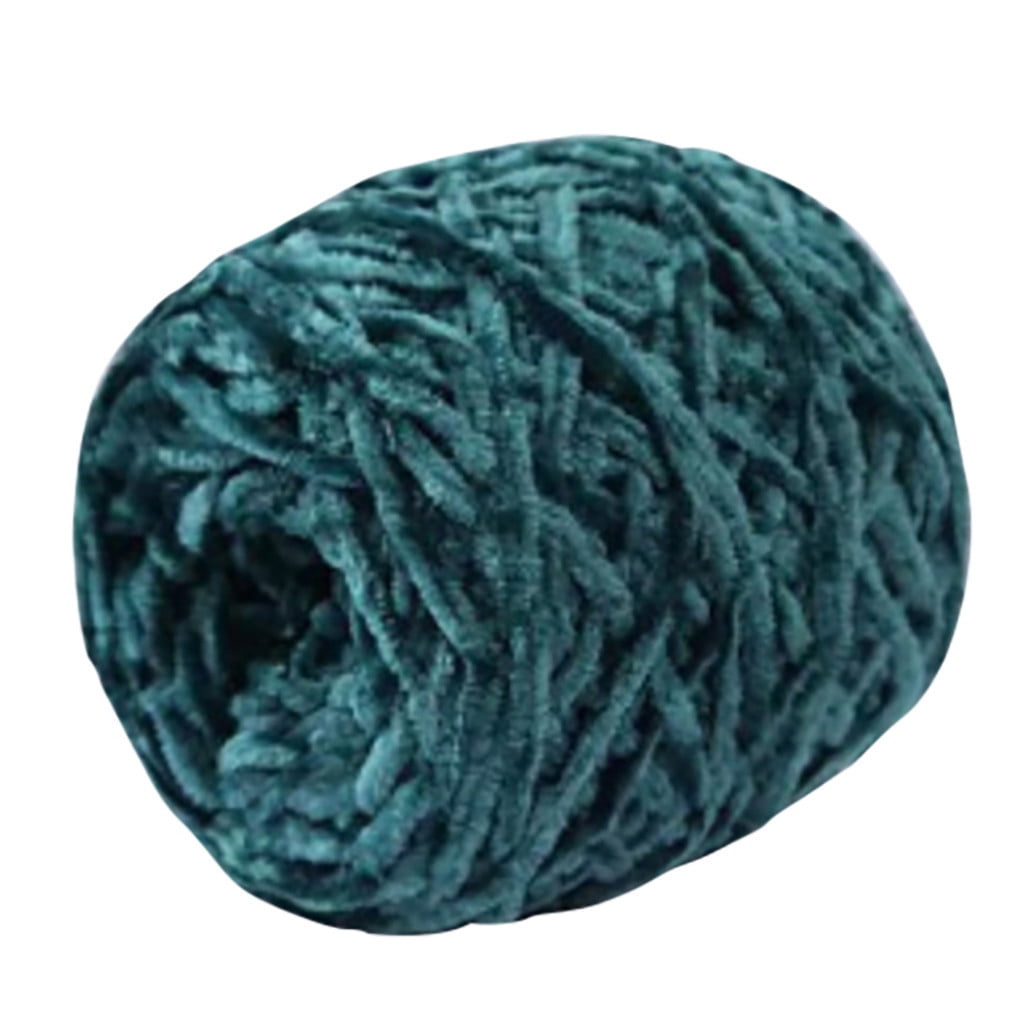 LGCASL Diy Crochet Scarf Yarn 09 Light Dark Green, Soft Gold Velvet Knitting Yarn Diy Shawl Scarf Crochet Thread Woollenyarn 09 Light Dark Green - Image 1
