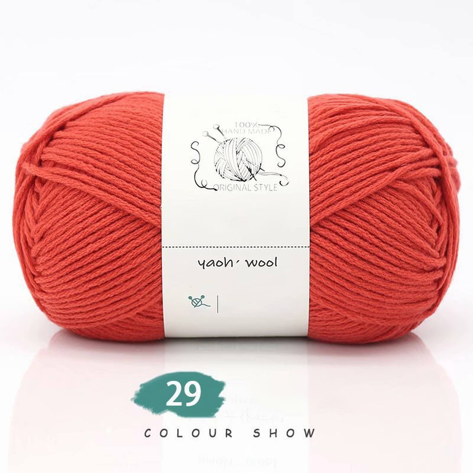 LGCASL Hand-Knitted Yarn #2 Pure White , 1Pc100G Hand Woven Cotton Yarn Soft Crochet Yarn for Hand Knitting Warm Sweater Sofa Cushion Scarf Diy coral fleece - Image 2