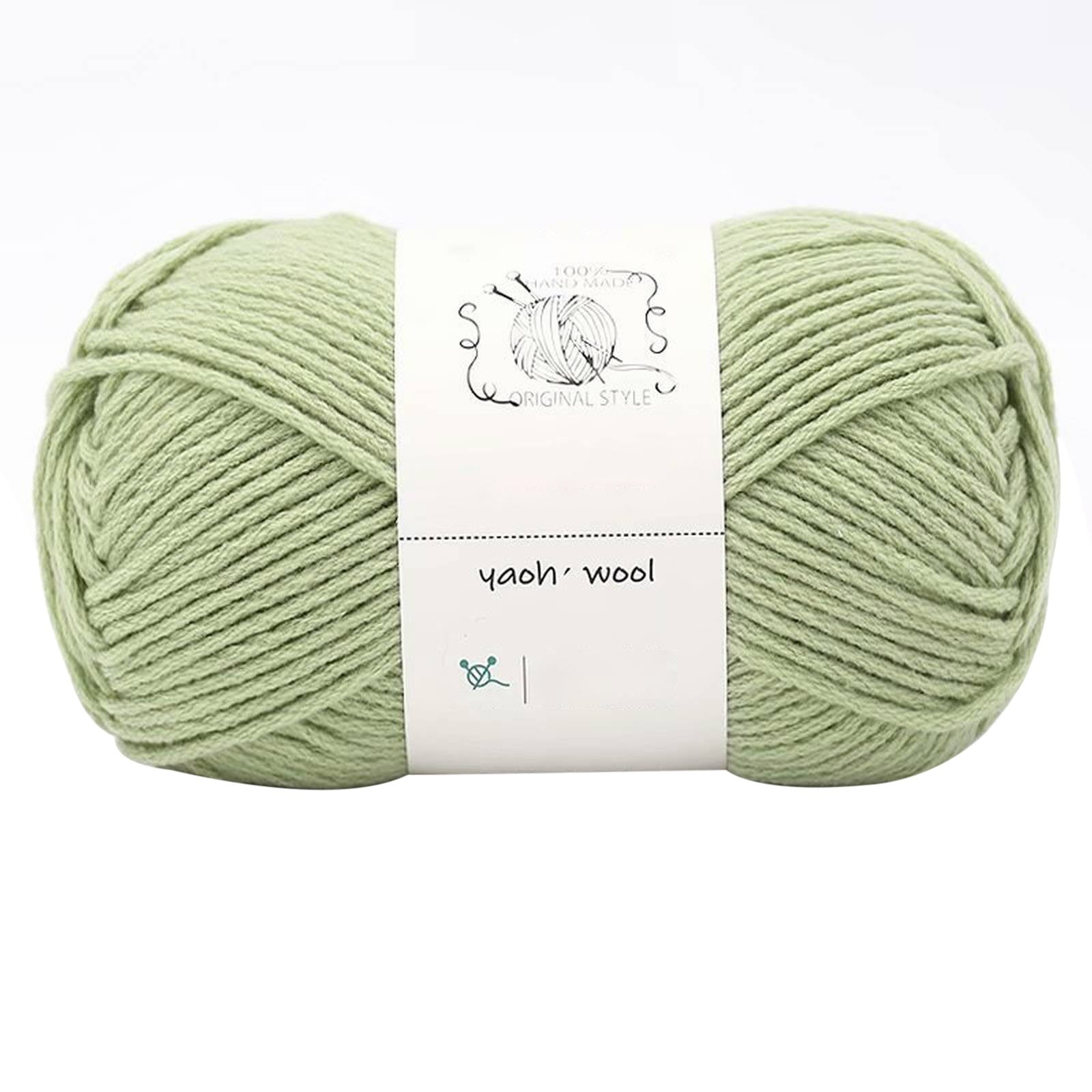 LGCASL Hand-Knitted Yarn #2 Pure White , 1Pc100G Hand Woven Cotton Yarn Soft Crochet Yarn for Hand Knitting Warm Sweater Sofa Cushion Scarf Diy red bean paste green - Image 1