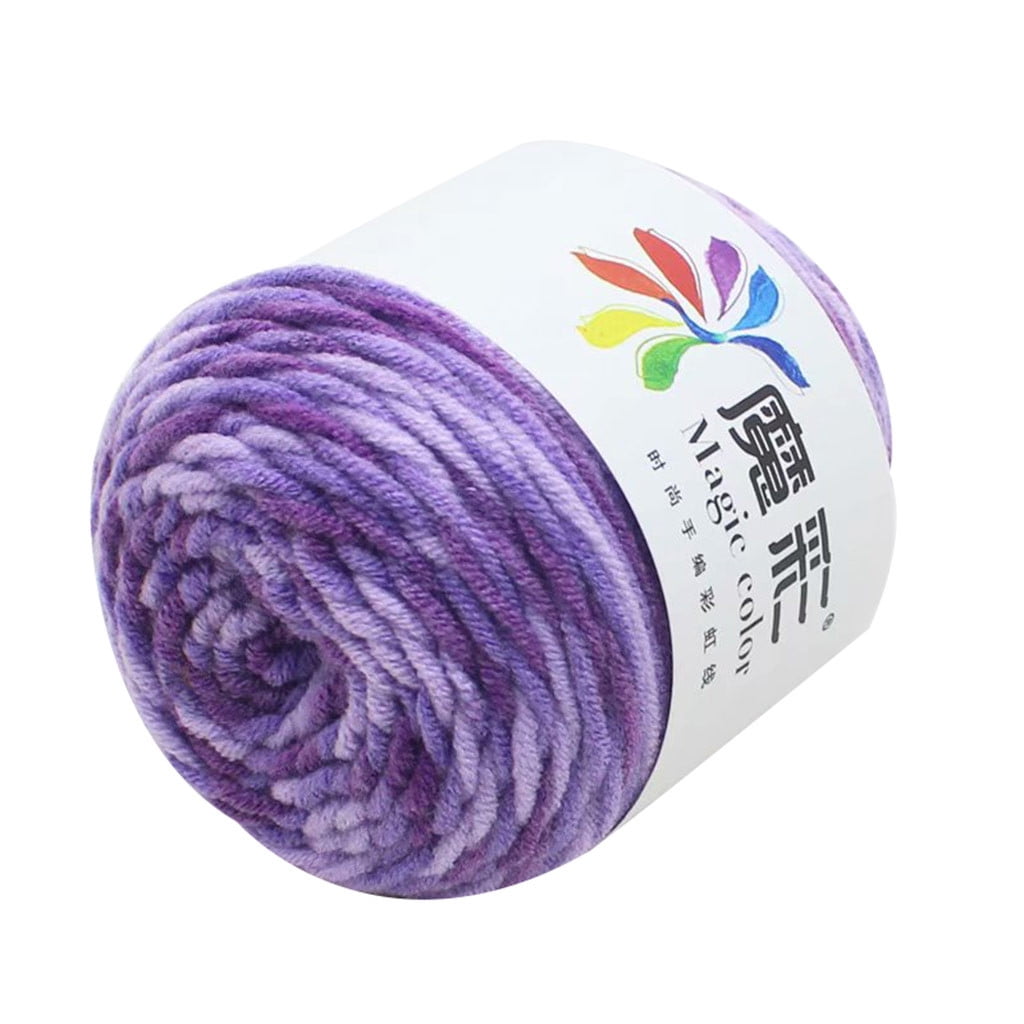 LGCASL Red and Pink Yarn, 5 Strands of Rainbow Cotton Crochet Diy Sweater Scarf Line Cotton Wool Thread No.17 Purple Music, Diy Colorful Yarn NO.06 Snowy Night - Image 1