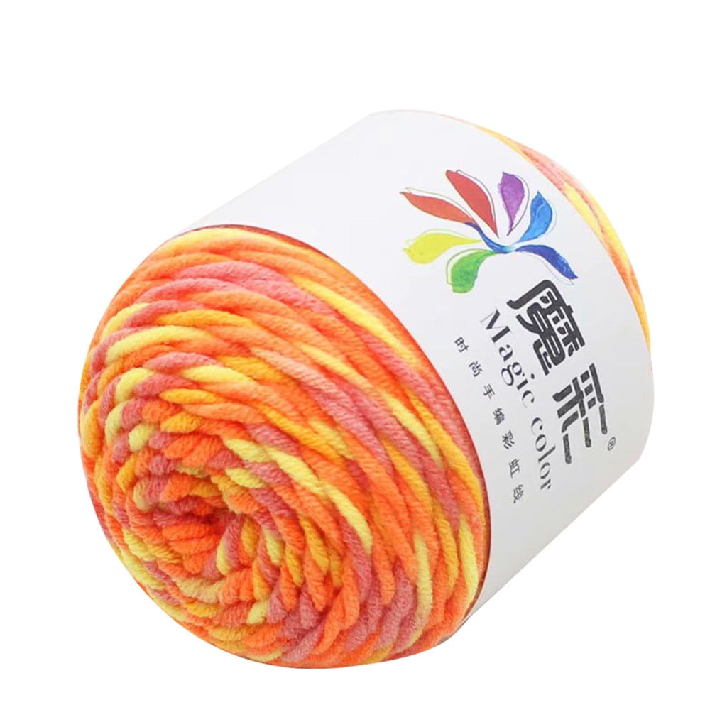LGCASL Red and Pink Yarn, 5 Strands of Rainbow Cotton Crochet Diy Sweater Scarf Line Cotton Wool Thread No.17 Purple Music, Diy Colorful Yarn NO.09 First Love - Image 1