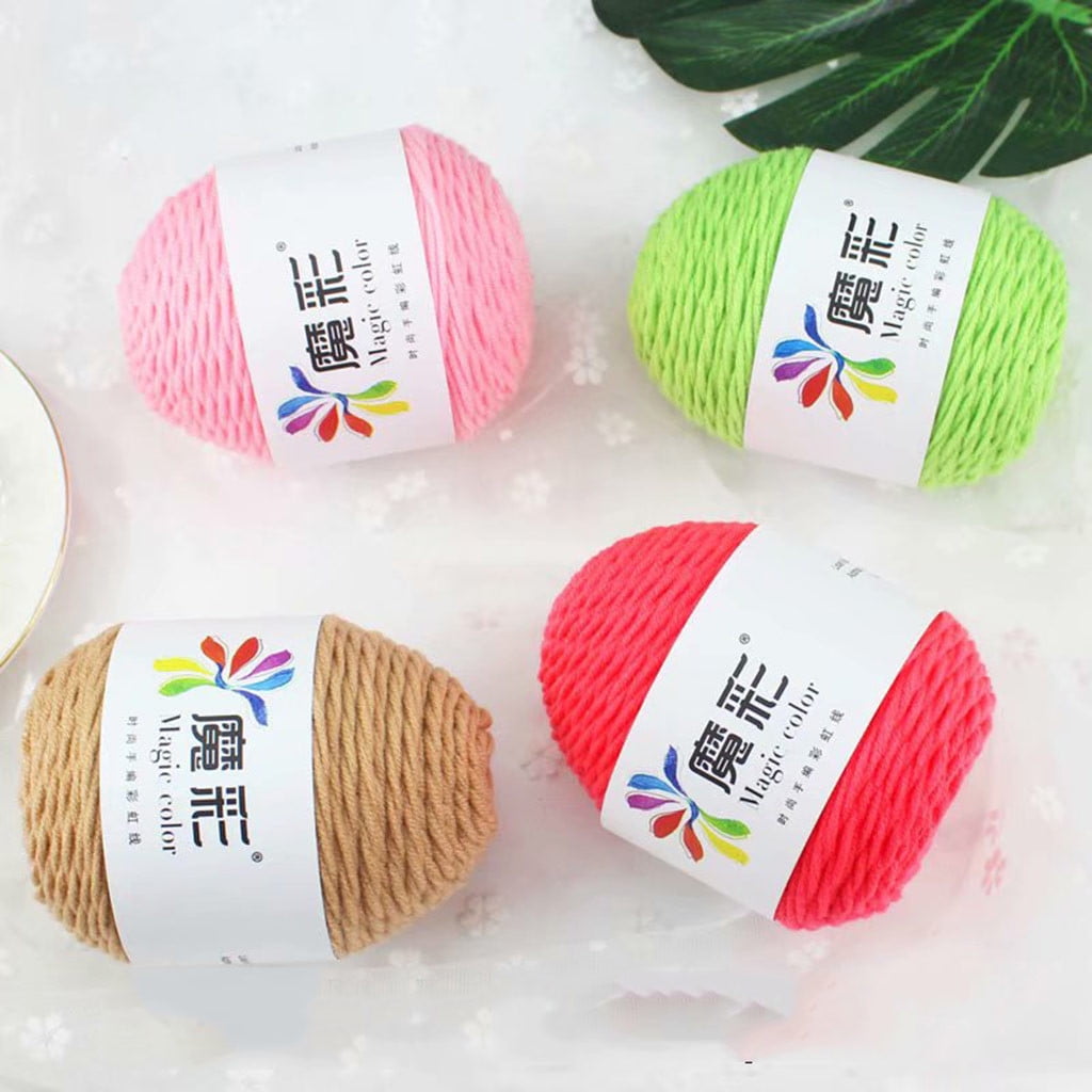 LGCASL Red and Pink Yarn, 5 Strands of Rainbow Cotton Crochet Diy Sweater Scarf Line Cotton Wool Thread No.17 Purple Music, Diy Colorful Yarn NO.10 Colorful - Image 3