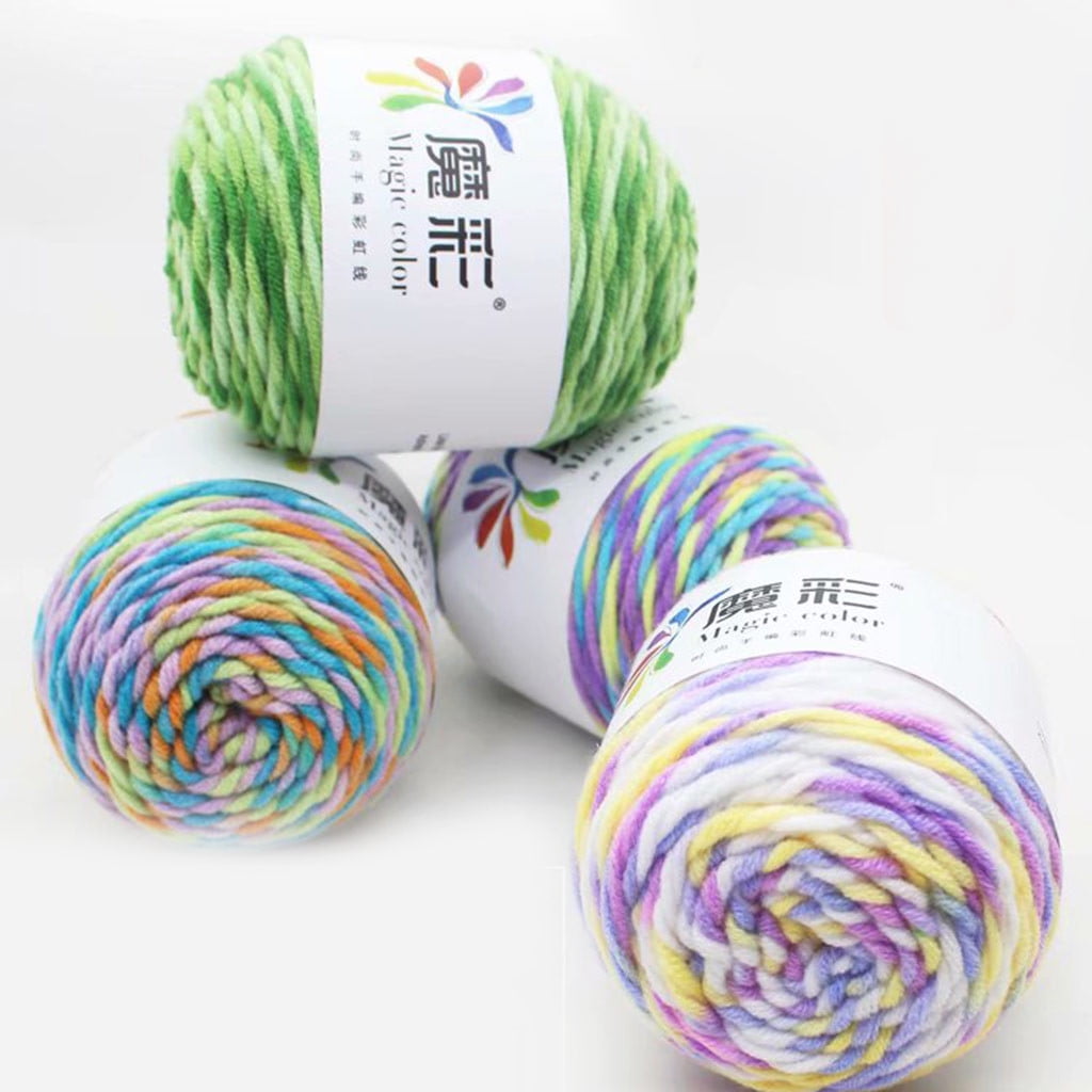 LGCASL Red and Pink Yarn, 5 Strands of Rainbow Cotton Crochet Diy Sweater Scarf Line Cotton Wool Thread No.17 Purple Music, Diy Colorful Yarn NO.10 Colorful - Image 4