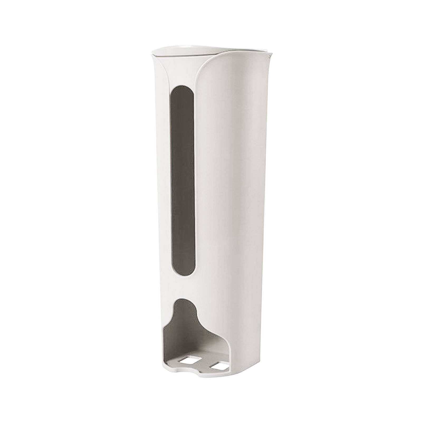 1 Storage Box Grocery Bag Holder Wall Mount Garbage Storage Bag Dispenser Hanging Can with Cover Kitchen Bag Holder Dispenser for Bags One Size A - Image 1