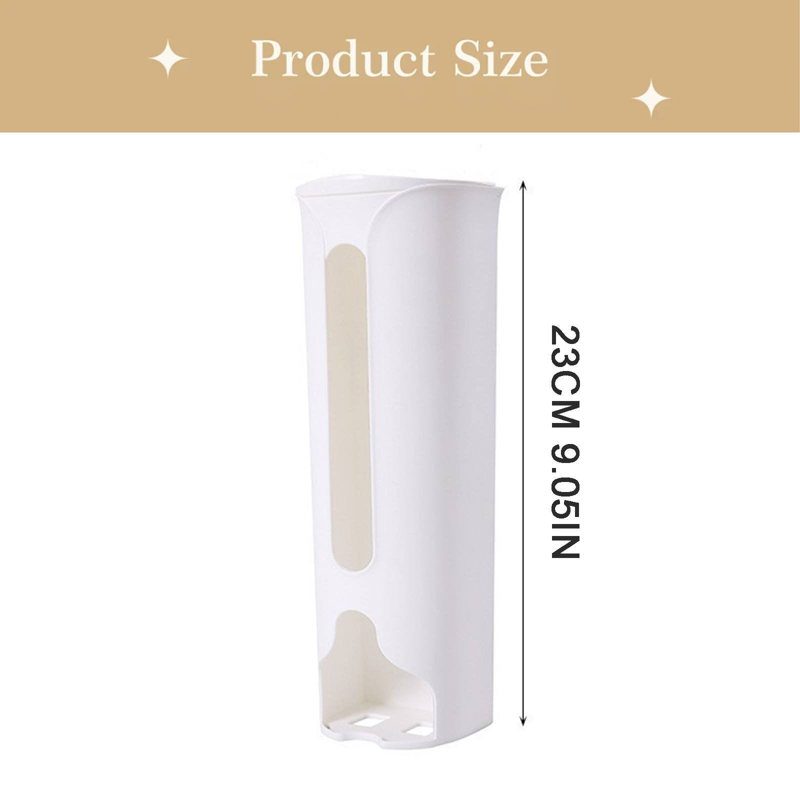 1 Storage Box Grocery Bag Holder Wall Mount Garbage Storage Bag Dispenser Hanging Can with Cover Kitchen Bag Holder Dispenser for Bags One Size A - Image 3