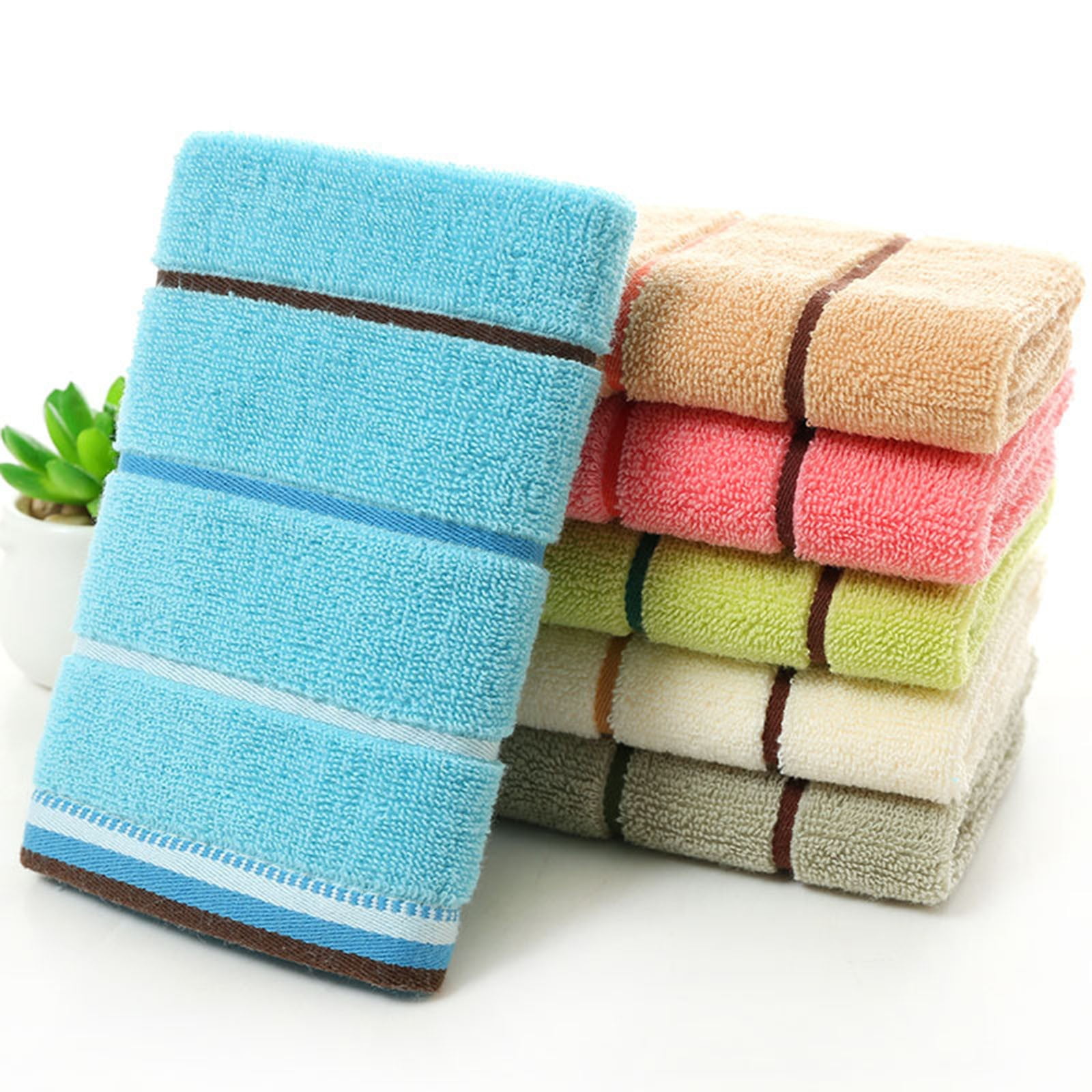 1 Towel Square Pure Cotton Towel Thickened Absorbent Large Square Towel Kindergarten Cleaning Towel Hand Towel One Size White - Image 4