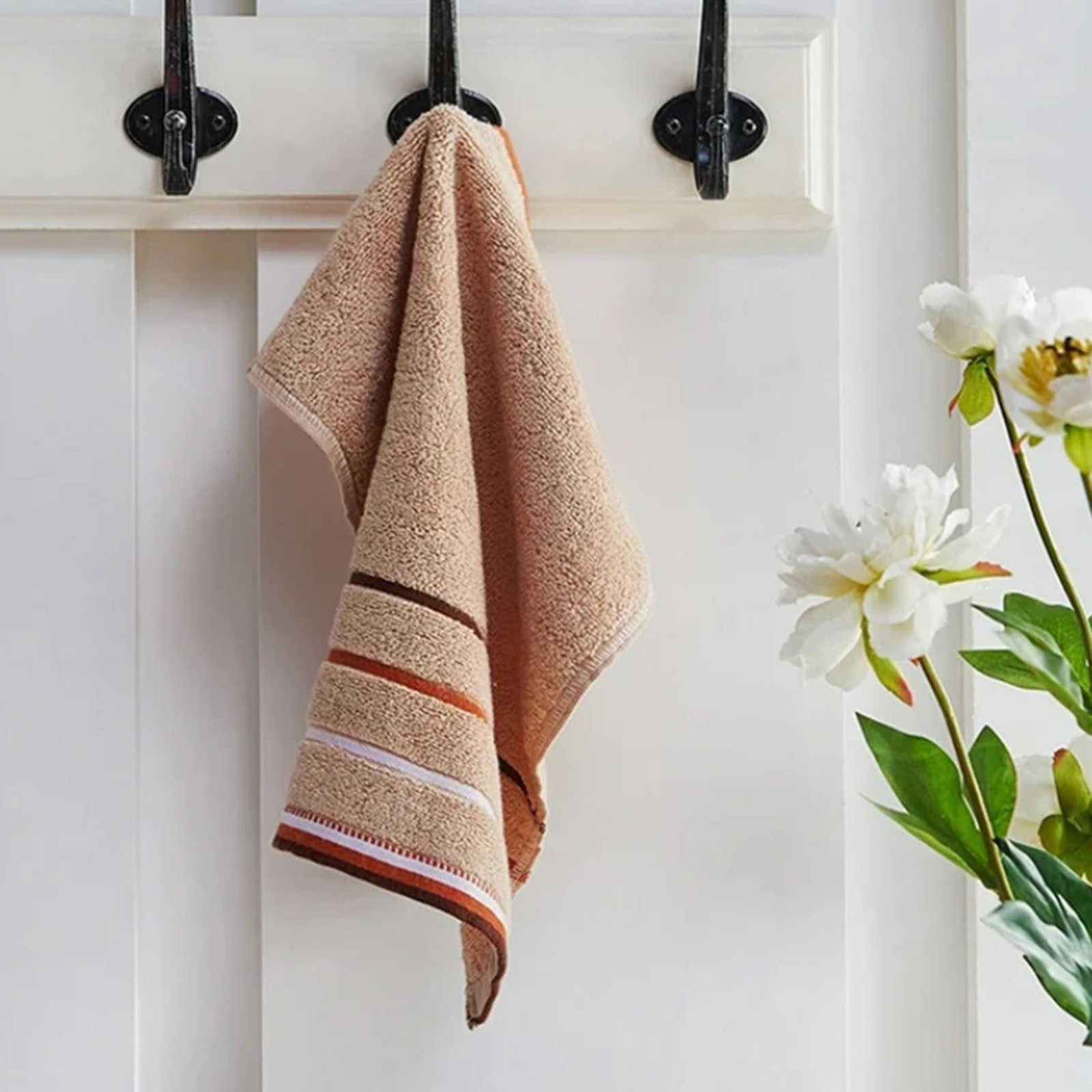 1 Towel Square Pure Cotton Towel Thickened Absorbent Large Square Towel Kindergarten Cleaning Towel Hand Towel One Size White - Image 6