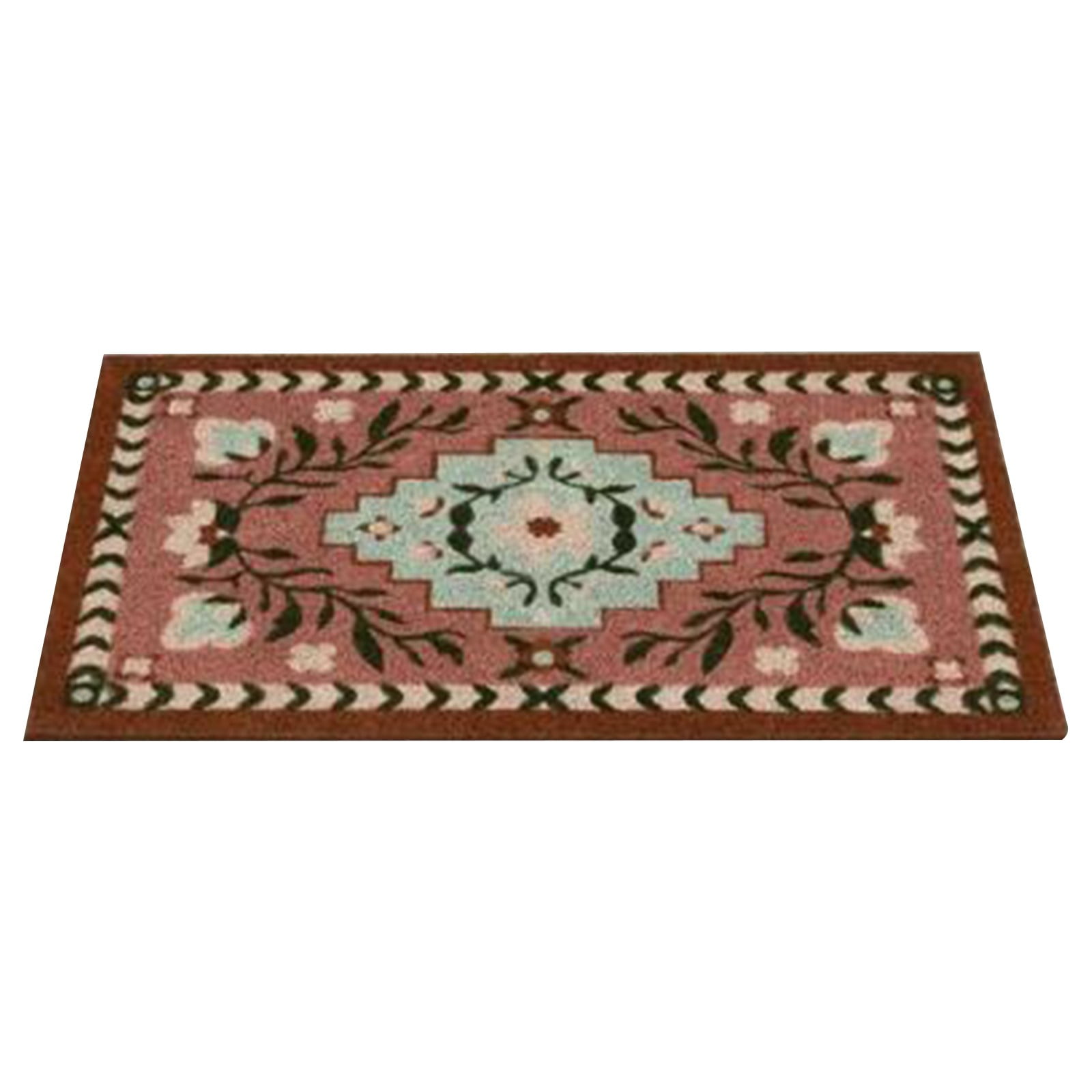 1 Carpet Doormat 60X40cm Coconut Coir Entrance Mat Non Outdoor Rug for Front Door Patio and Kitchen One Size Khaki - Image 1