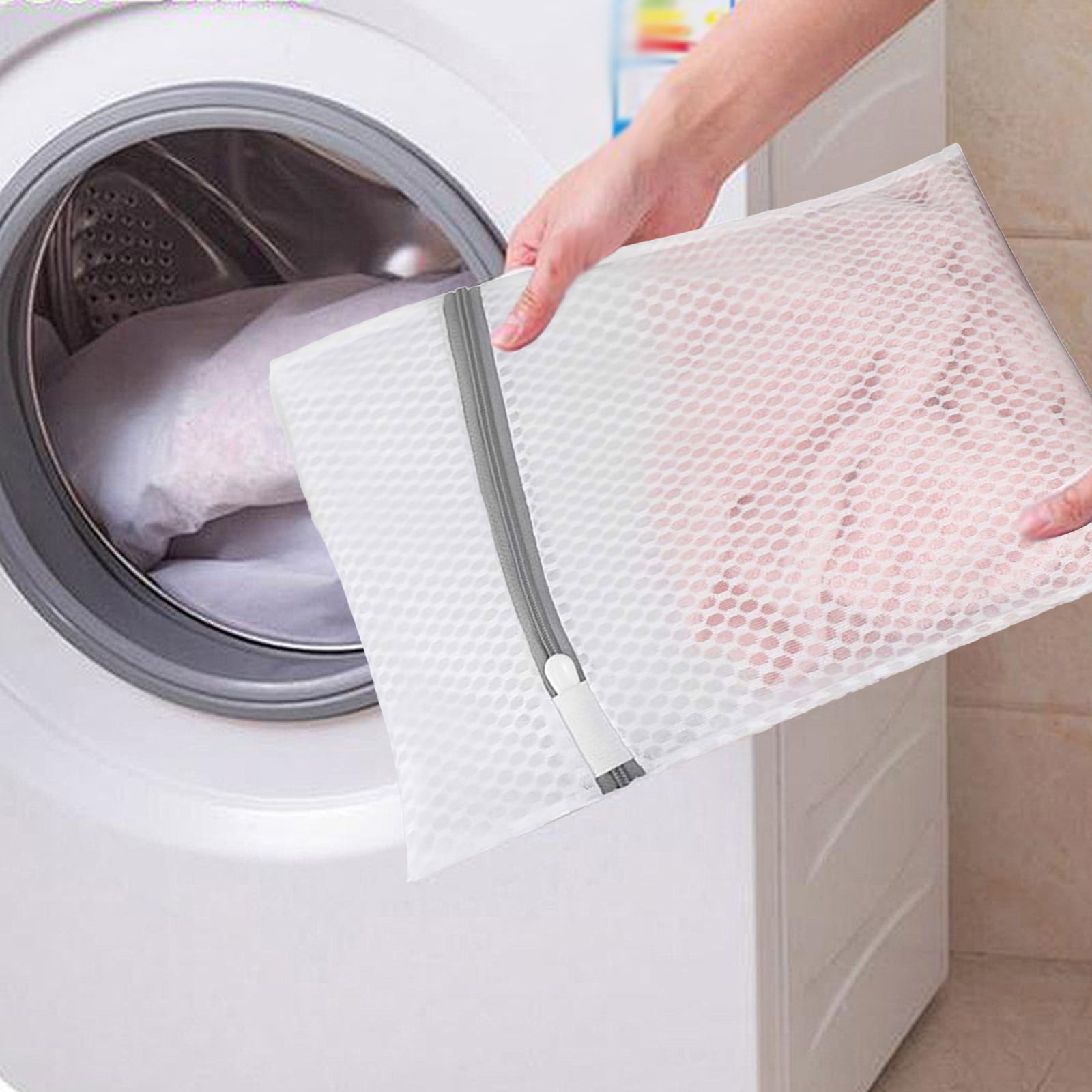 3 Mini Laundry Bags Mesh Laundry Bag for Delicates Wash Bag for Underwear and Lingerie 3 Small One Size Clear - Image 7