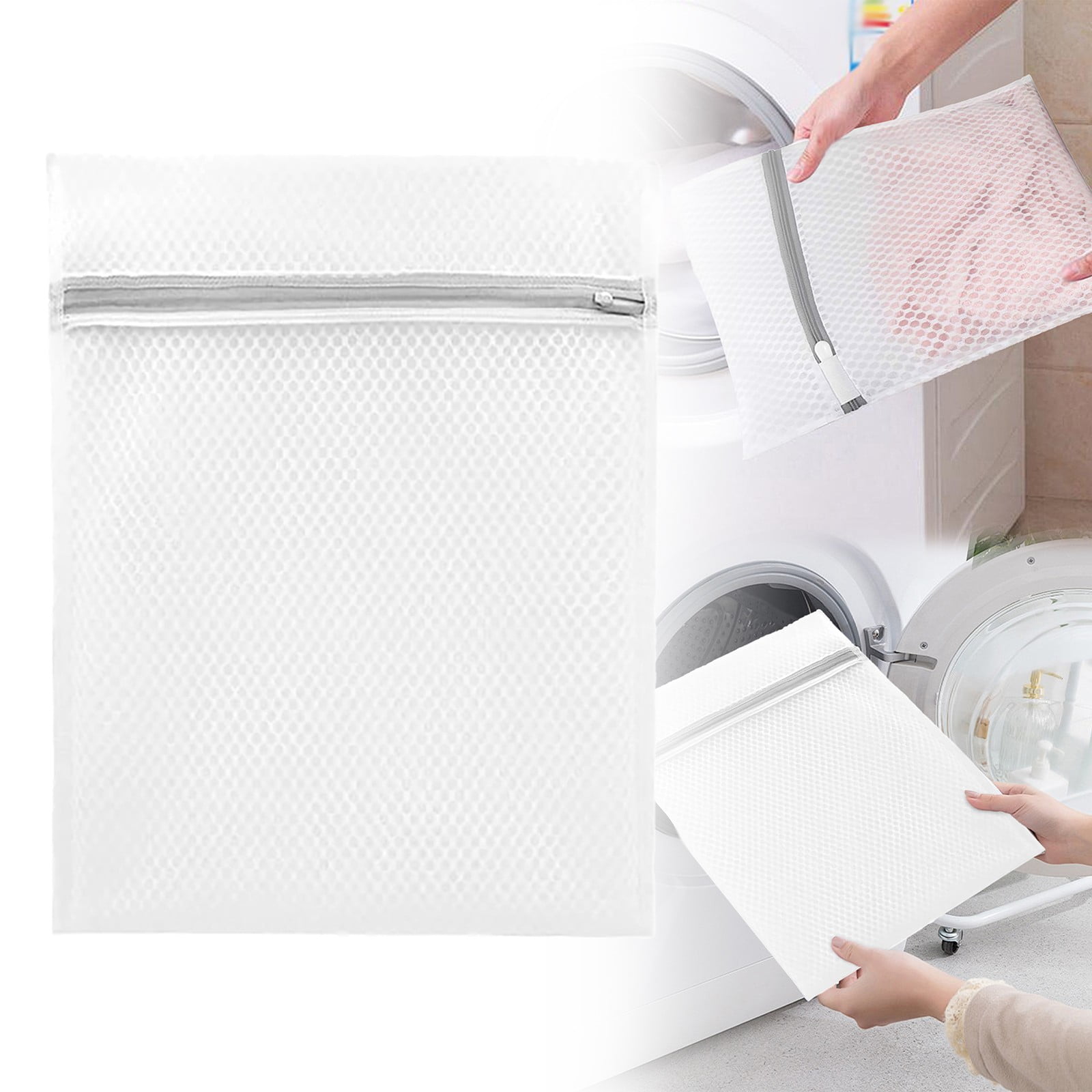 3 Mini Laundry Bags Mesh Laundry Bag for Delicates Wash Bag for Underwear and Lingerie 3 Small One Size Clear - Image 8